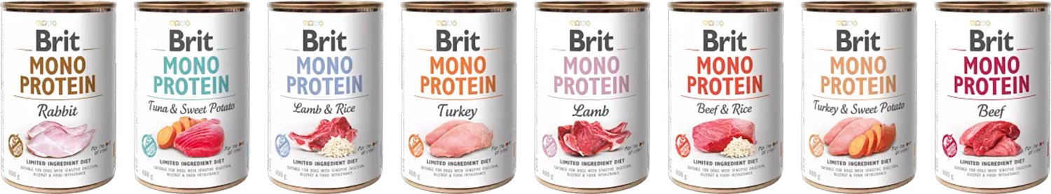 Влажный корм для собак Brit Mono Protein Dog 400г с говядиной и темным рисом фото 