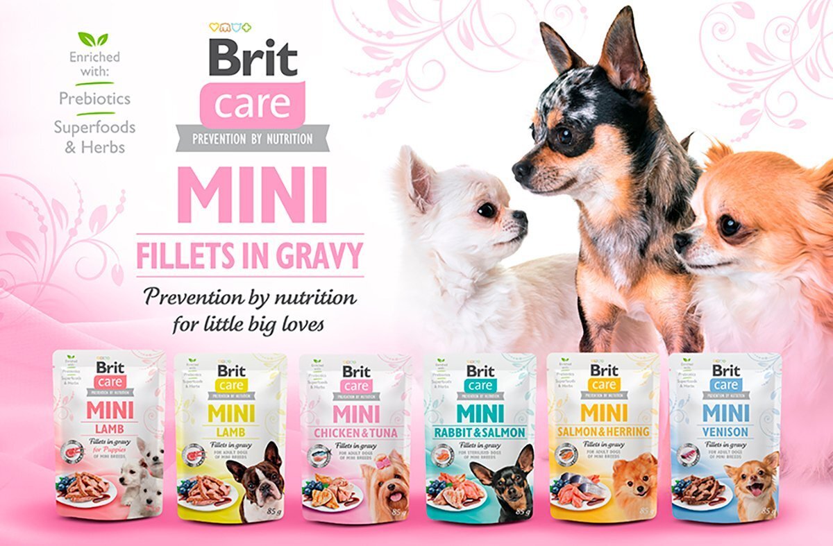 Вологий корм для собак Brit Care Mini pouch 85г філе у соусі дичь фото3