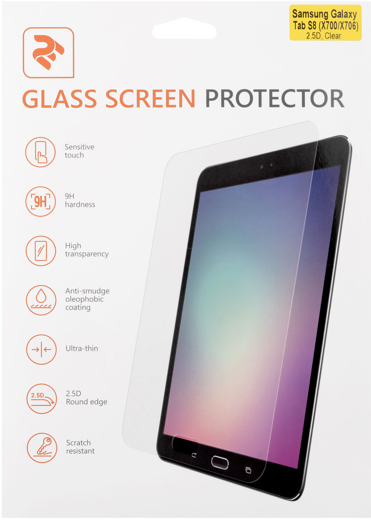 Защитное стекло 2E для Samsung Galaxy Tab S8 (X700/X706), 2.5D, Clear (2E-G-TABS8-LT2.5D-CL) фото 3