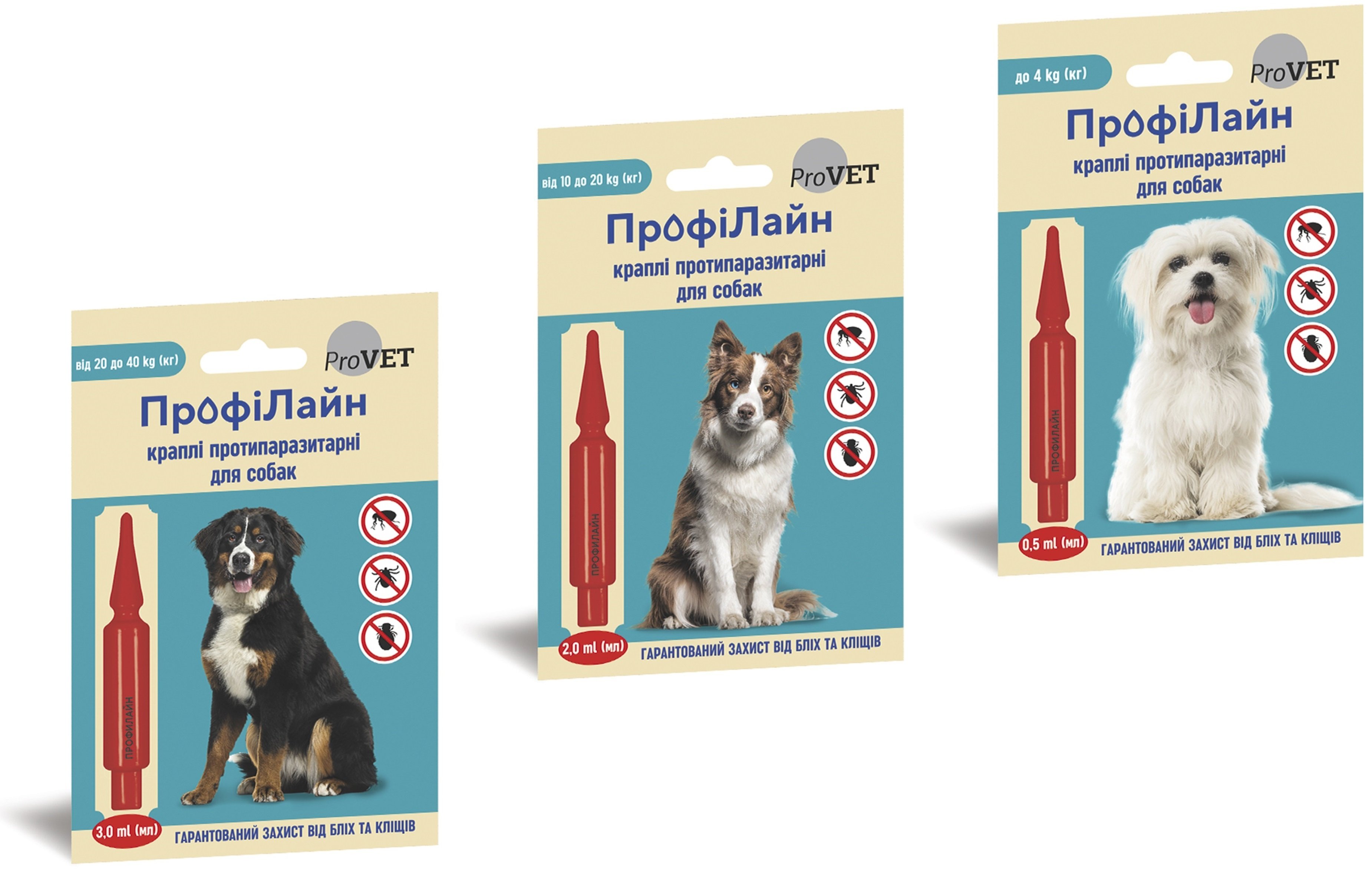 Краплі від бліх та кліщів ProVET ПрофіЛайн для собак вагою 10-20 кг, 1 піпетка по 2,0 млфото3