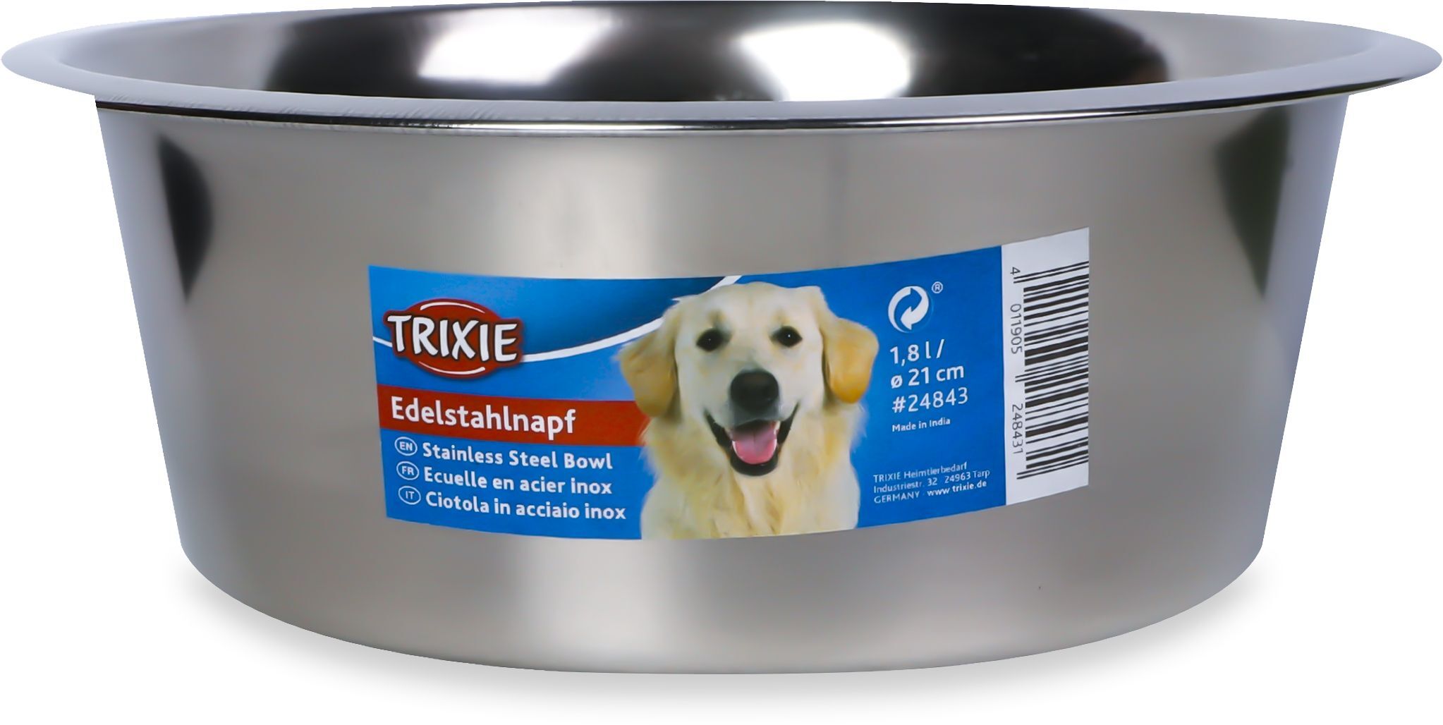 Миска для собак Trixie мелалическая 1,8л 20см фото 3