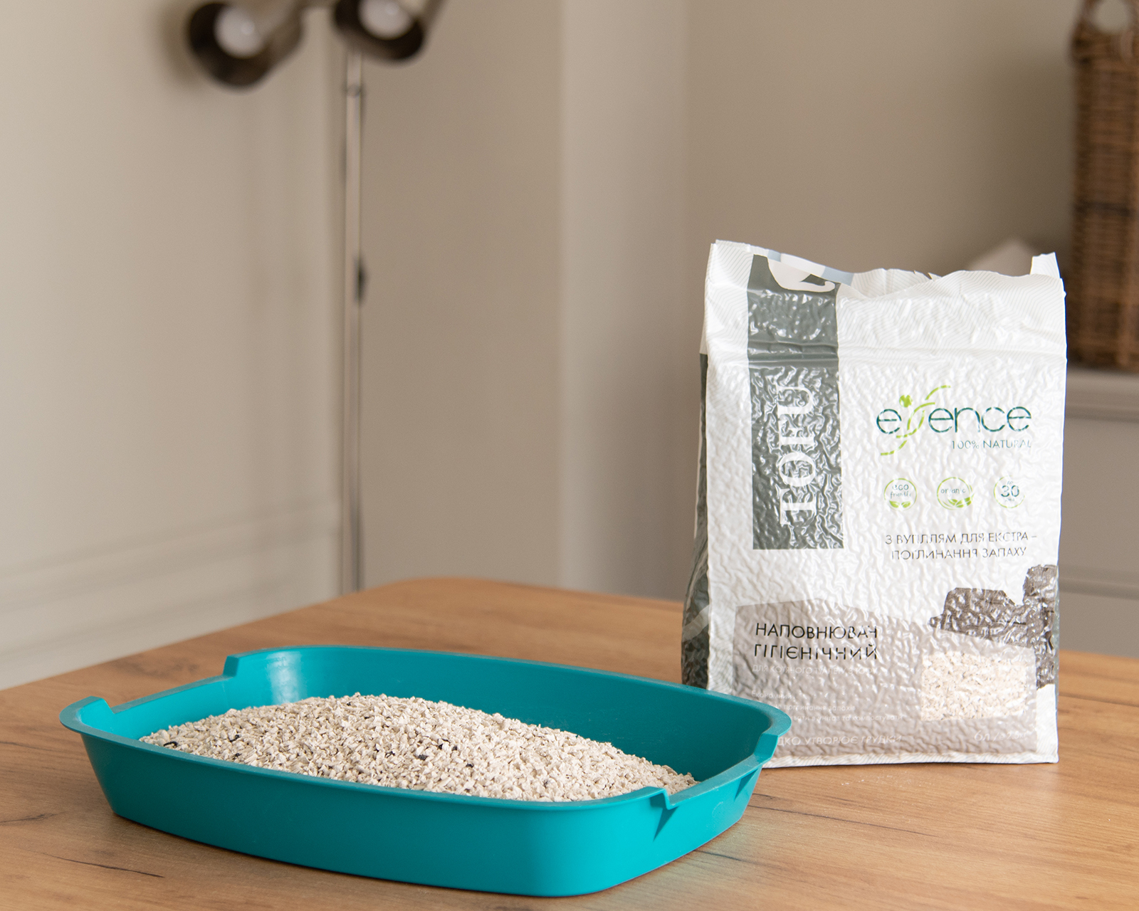 Наповнювач гігієнічний Essence для котячого туалету з тофу, гранула 1-4 мм, з вугіллям для екстра – поглинання запаху, 6фото6