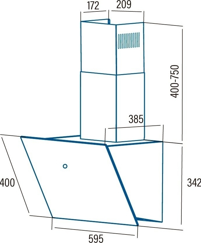 Витяжка Cata LENA 600 XGWHфото2