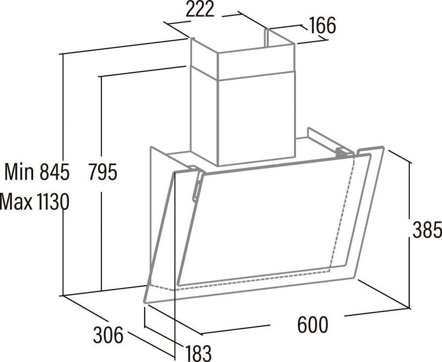 Вытяжка Cata VALTO 600 XGBK фото 2