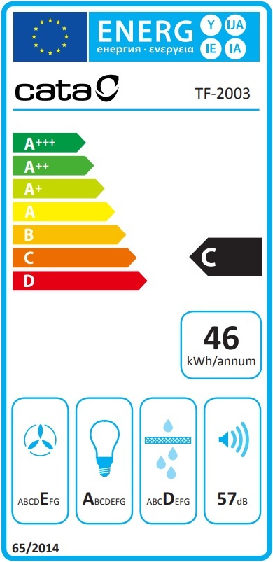 Встраиваемая вытяжка Cata TF-2003 DURALUM 600 /D (02017305) фото 7