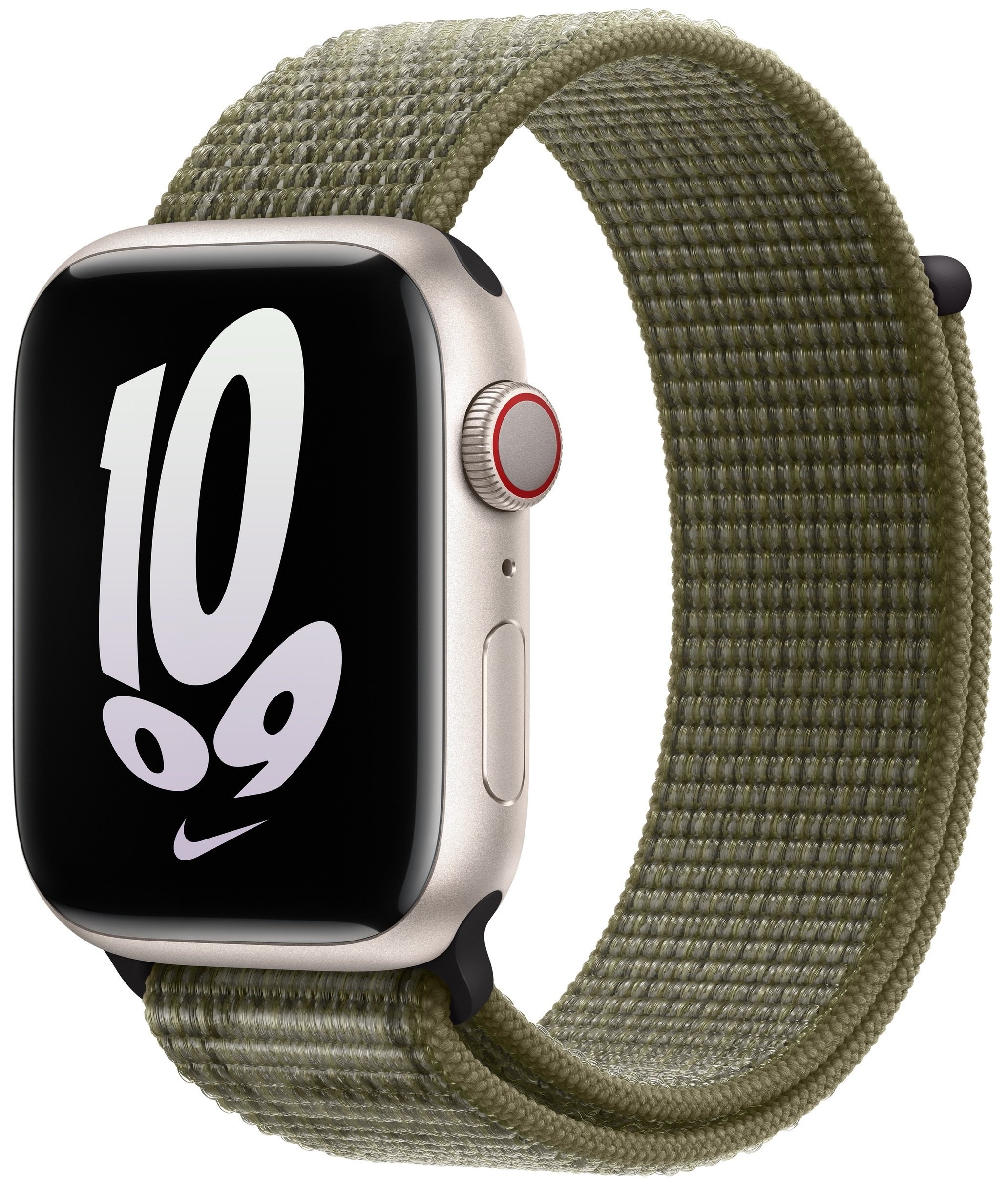 Ремінець Apple Watch 45mm Sequoia/Pure Platinum Nike Sport Loop (MPJ23ZM/A)фото2