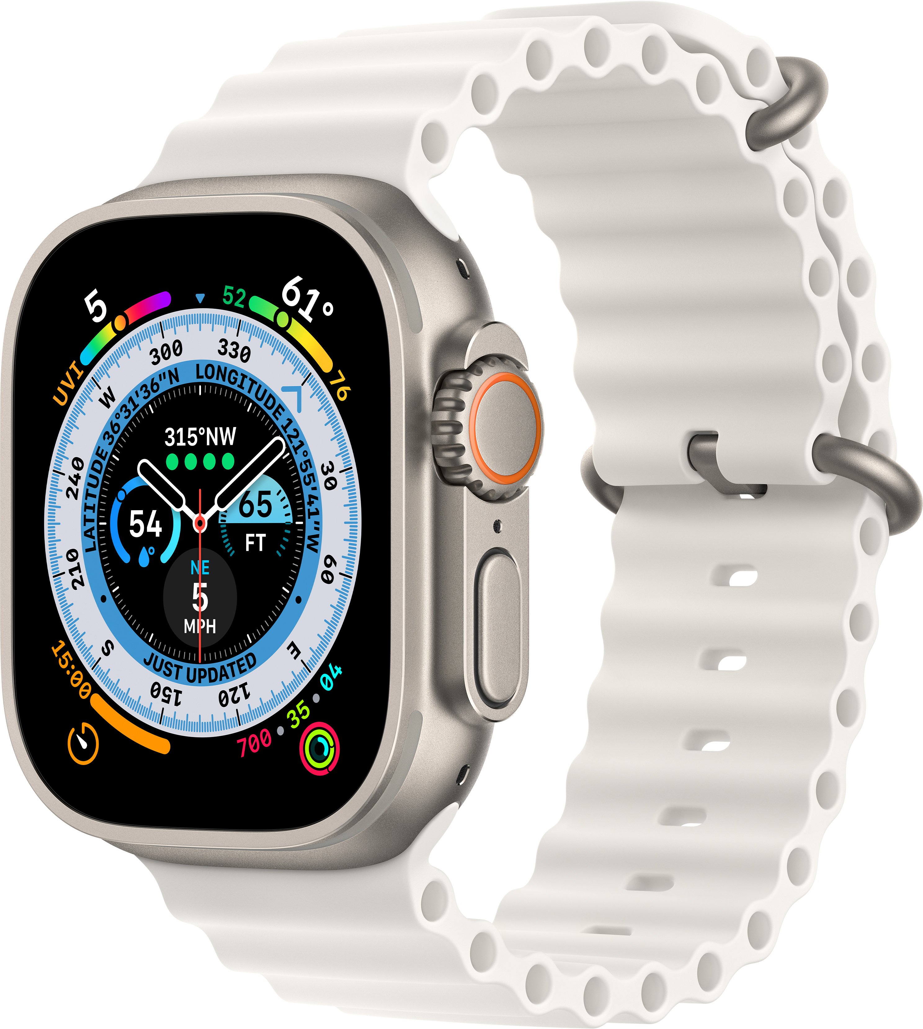 Ремінець Apple Watch 49mm White Ocean Band (MQE93ZM/A)фото2