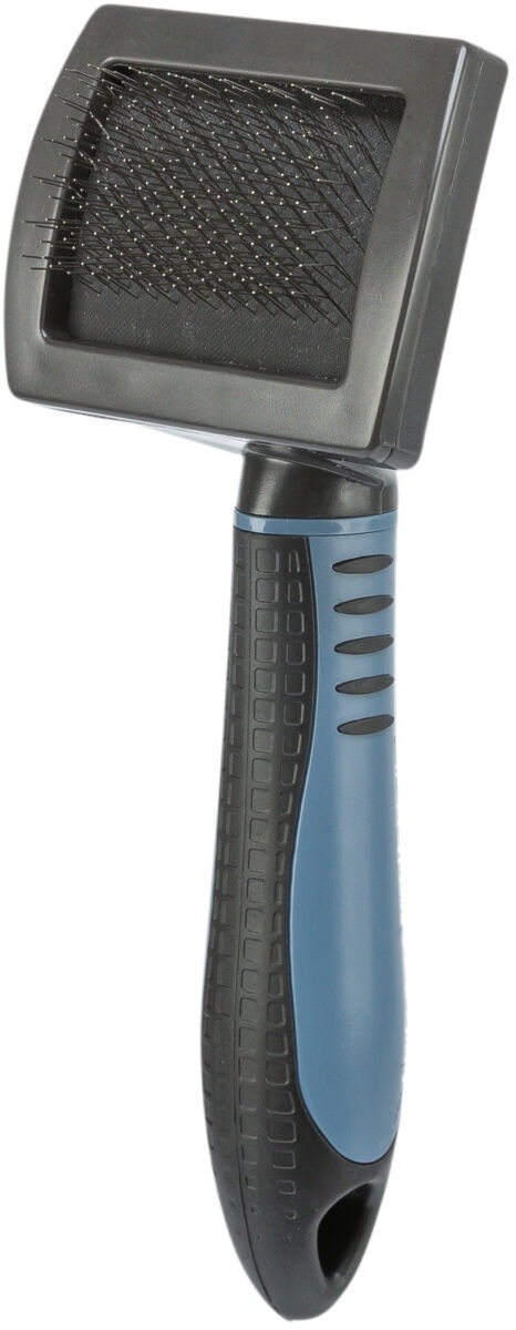 Пуходерка для собак Trixie мягкая, для ухода за шерстью и подшёрстком 10x17см фото 