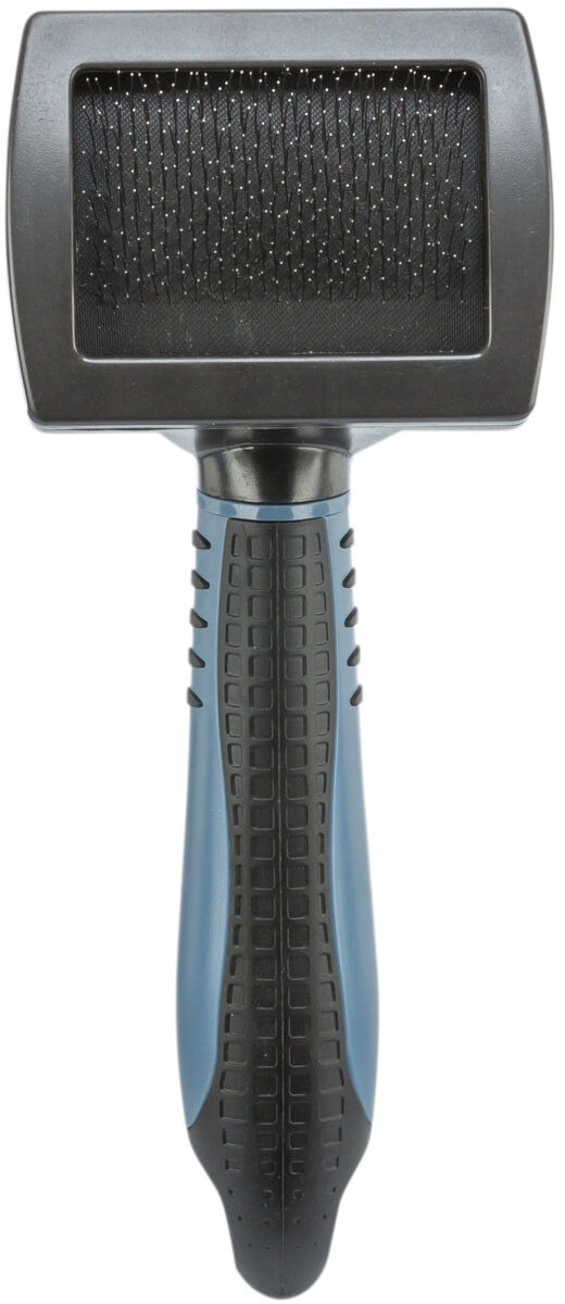 Пуходерка для собак Trixie мягкая, для ухода за шерстью и подшёрстком 10x17см фото 