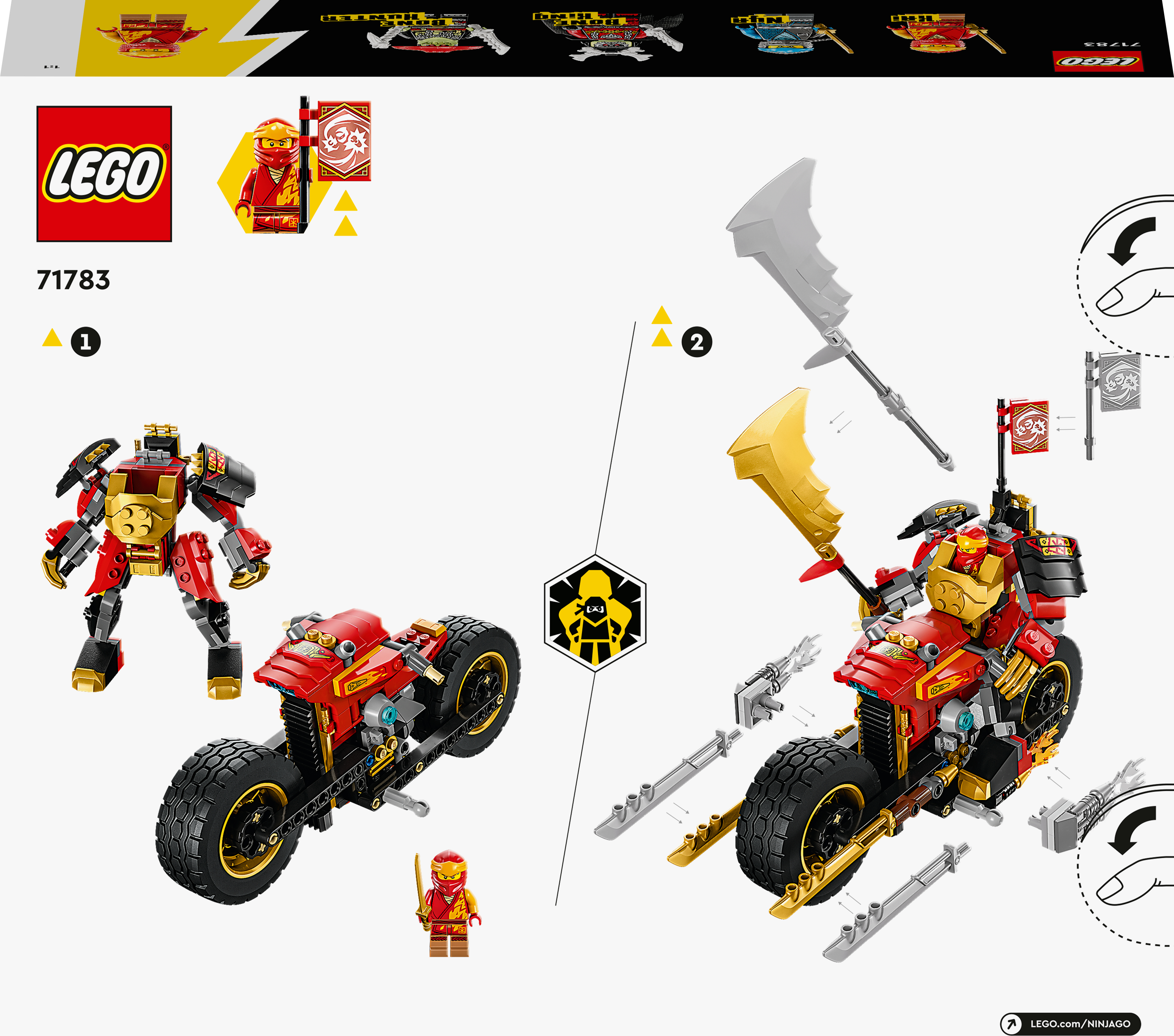 LEGO 71783 Ninjago Робот-всадник Кая EVO фото 8