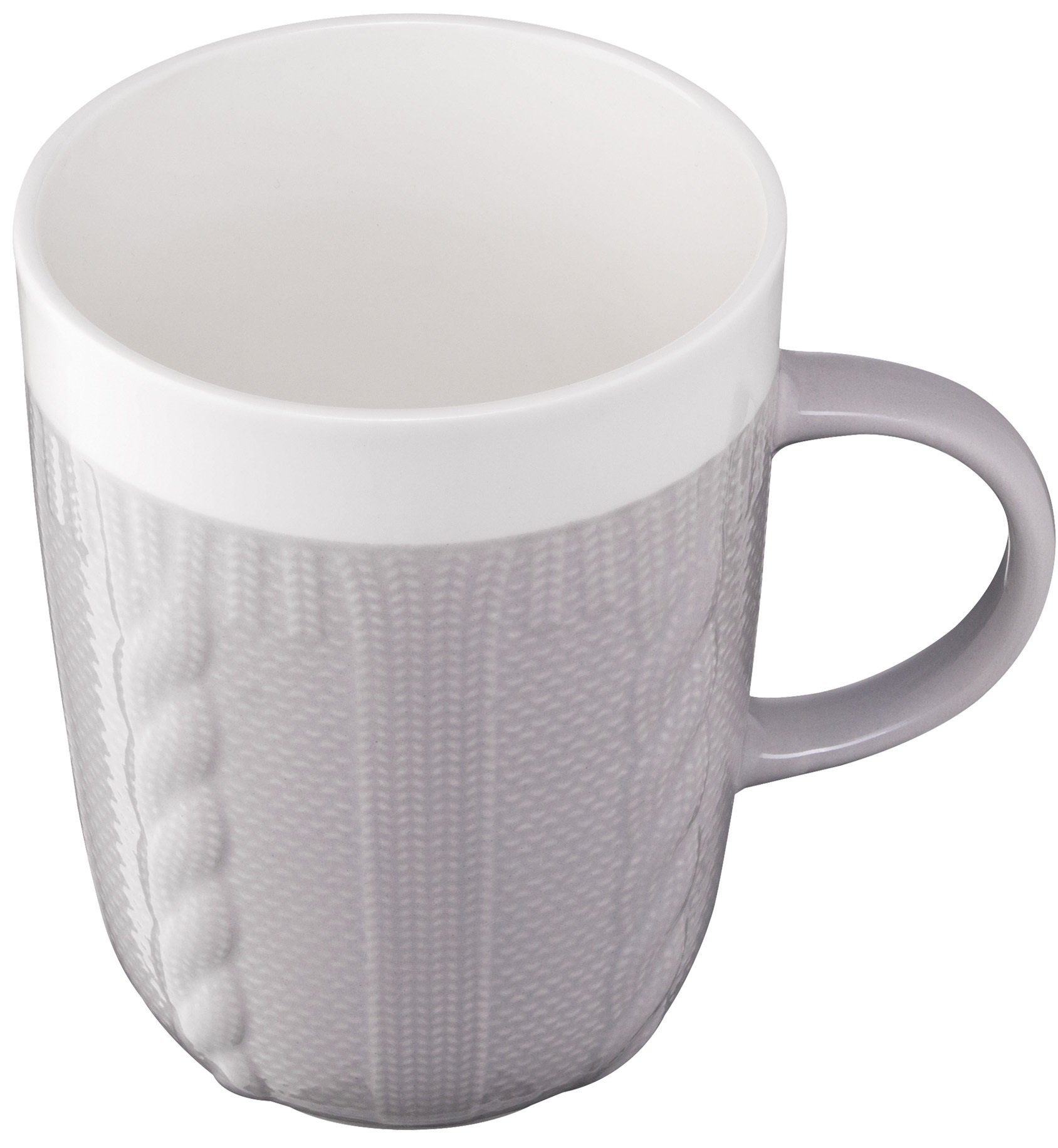 Чашка Ardesto Кnitti, 330 мл, сіра, фарфор&nbsp;(AR3457GR)фото4