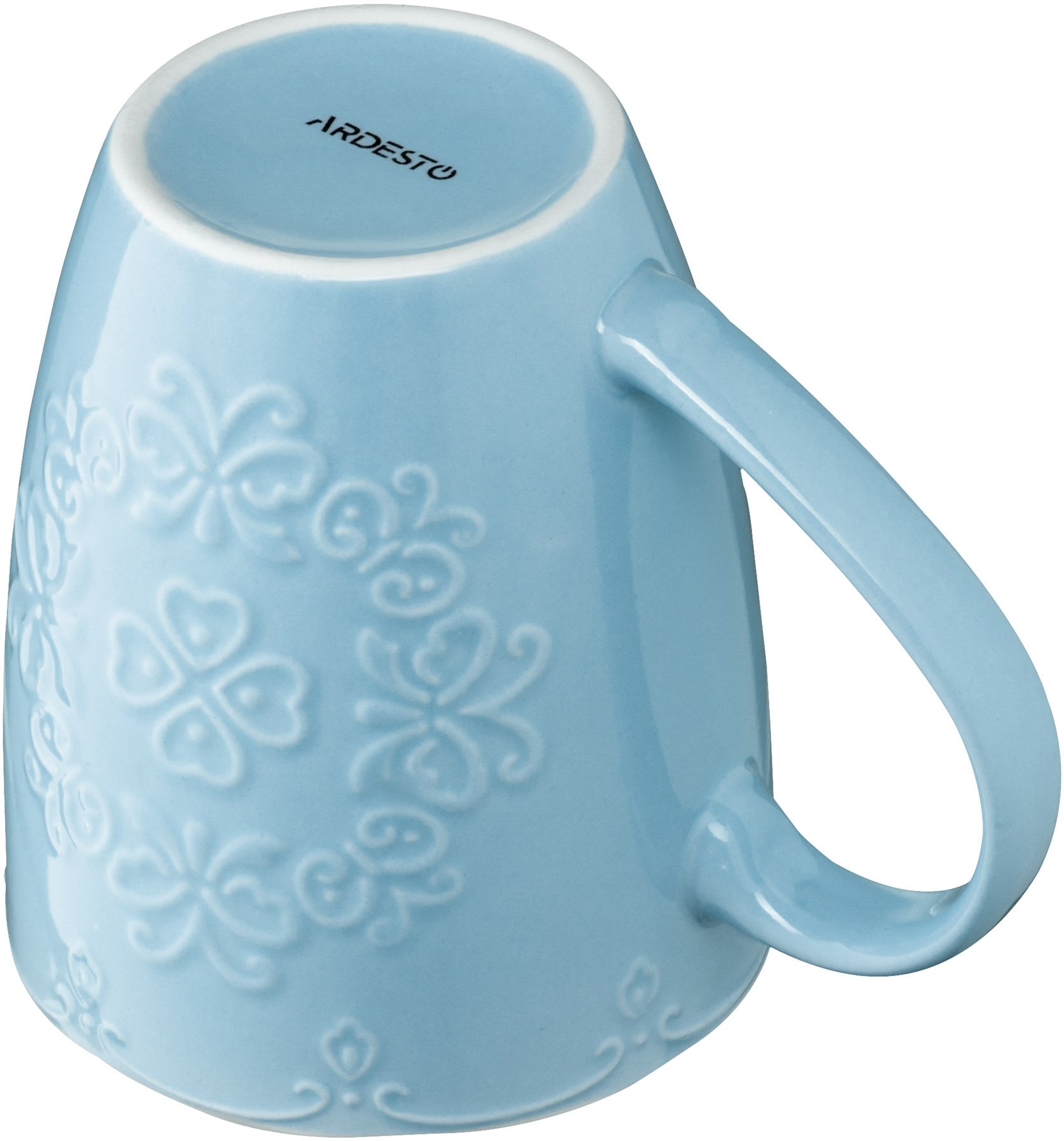 Чашка Ardesto Barocco, 330 мл, блакитна, порцеляна (AR3458BL)фото5