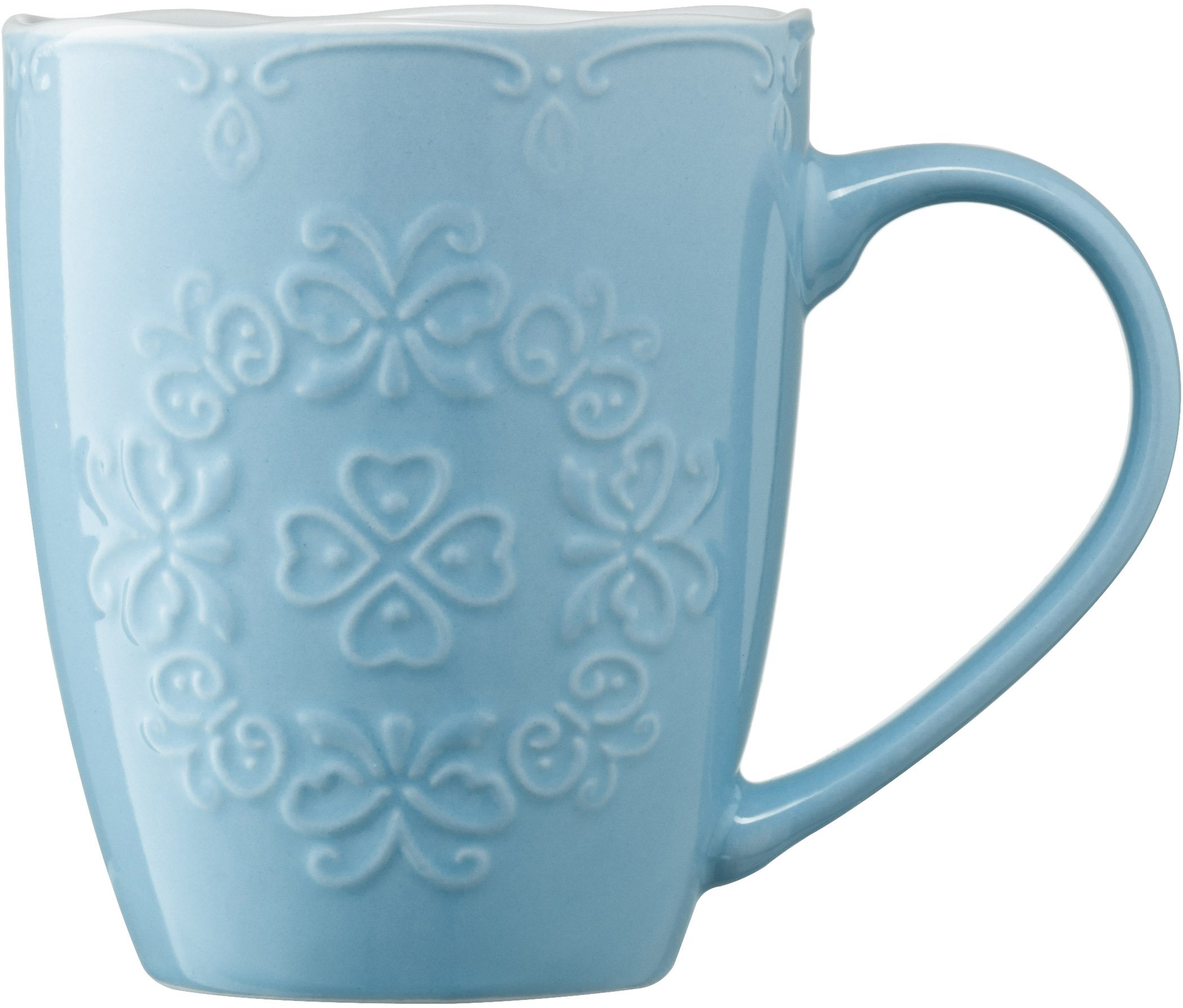 Чашка Ardesto Barocco, 330 мл, блакитна, порцеляна (AR3458BL)фото3