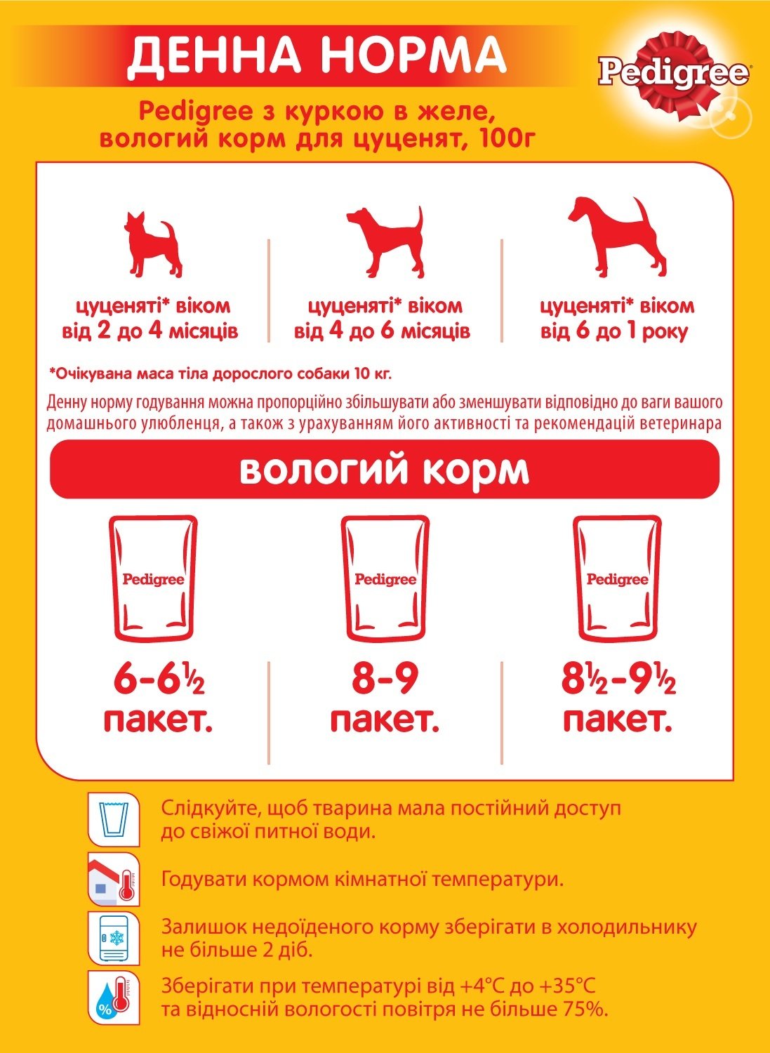 Влажный корм для щенков Pedigree с курицей в желе 100г фото 4