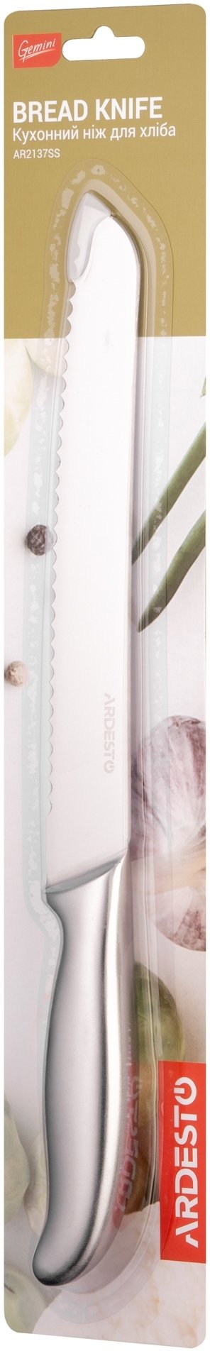Кухонний ніж для хліба Ardesto Gemini, 34 см, довжина леза 20,3 см, нерж.сталь (AR2137SS)фото3