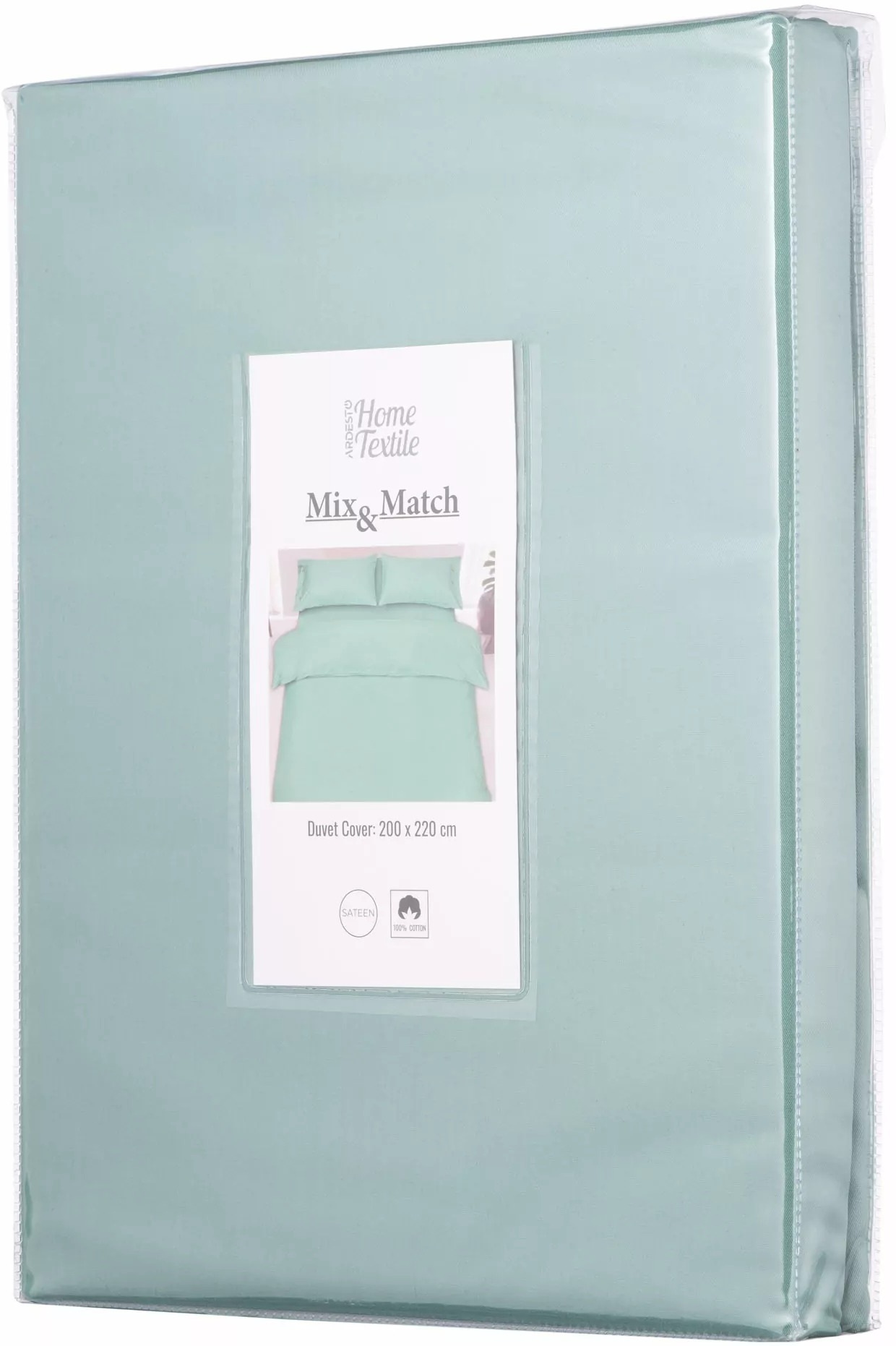 Підковдра ARDESTO Mix&Match, 200х220см, 100% бавовна, сатин, шавлія (ART2022DVG)фото5