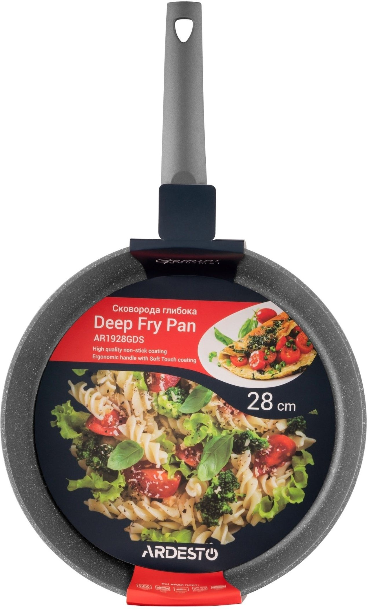 Сковорода ARDESTO Gemini Gourmet Apulia 28 см, сірий, алюміній (AR1928GDS)фото6