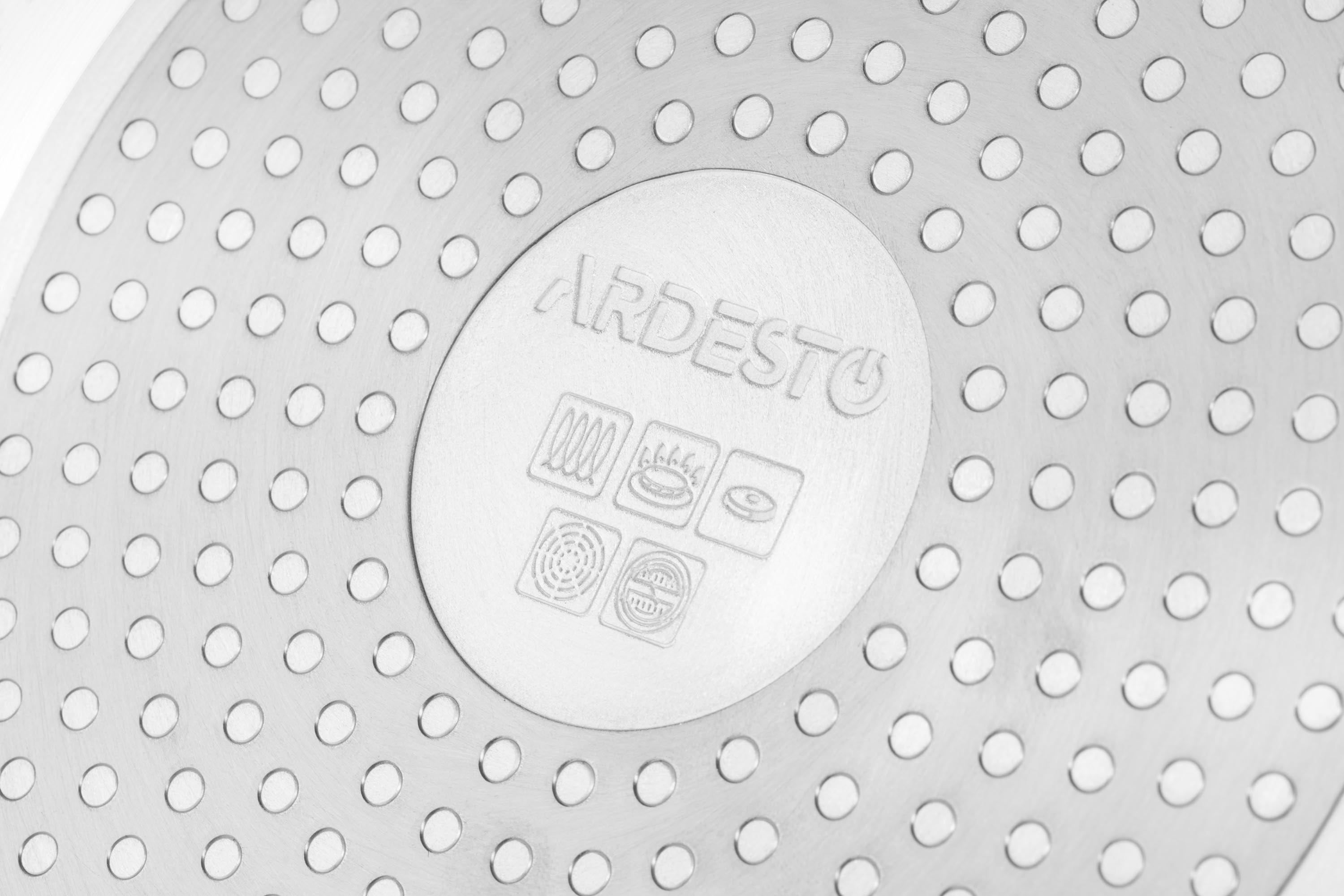 Сковорода ARDESTO Gemini Gourmet Viareggio с крышкой 28 см, черный, алюминий (AR1928GDL) фото 