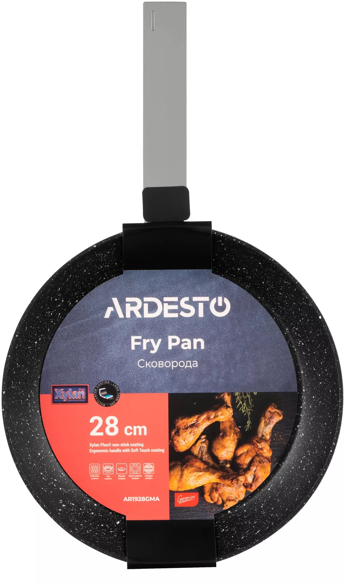 Сковорода ARDESTO Gemini Marmo 28 см, сірий, алюміній (AR1928GMA)фото8