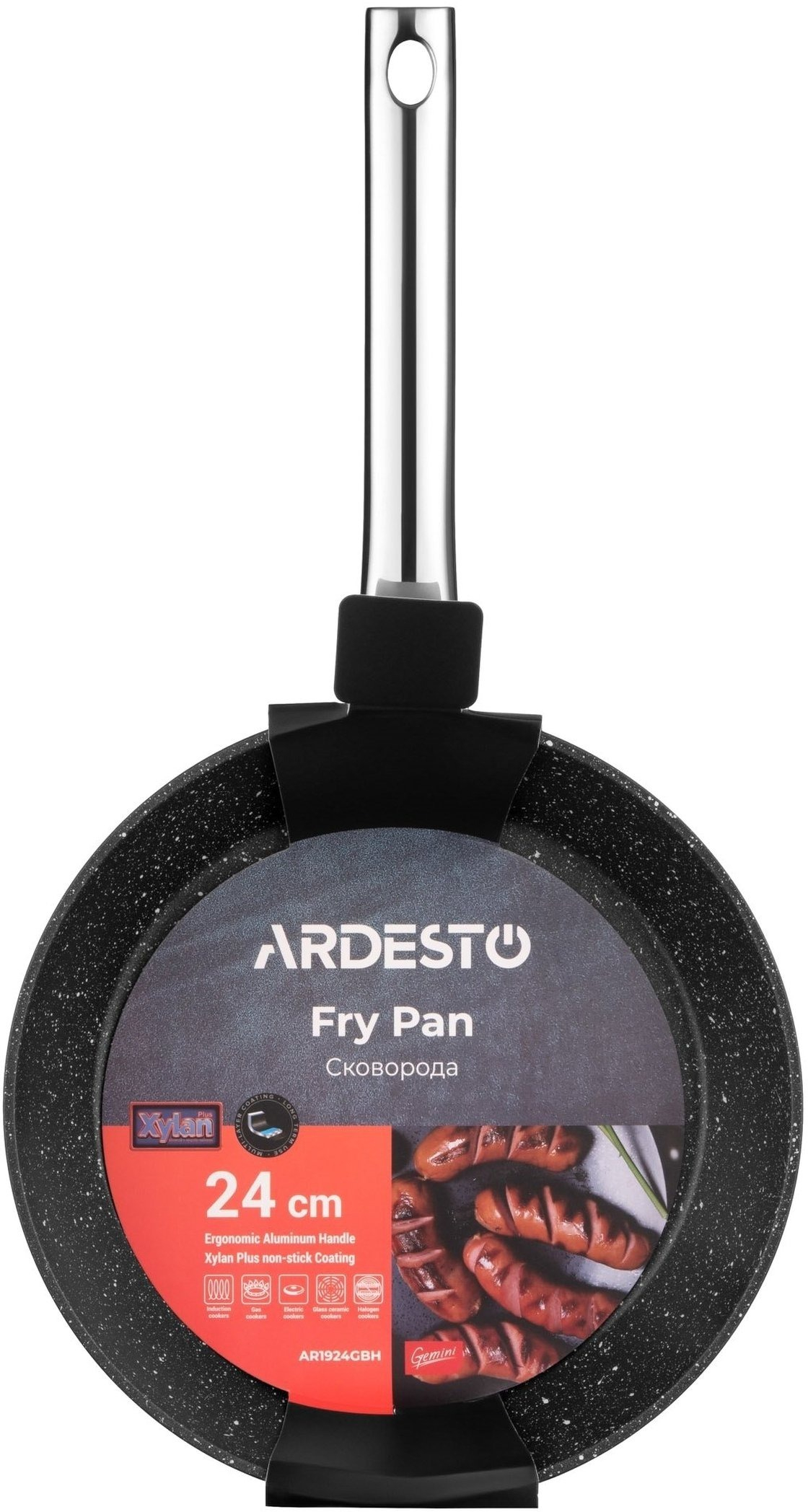 Сковорода Ardesto Gemini Abetone 24 см, чорний, алюминий (AR1924GBH) фото 8