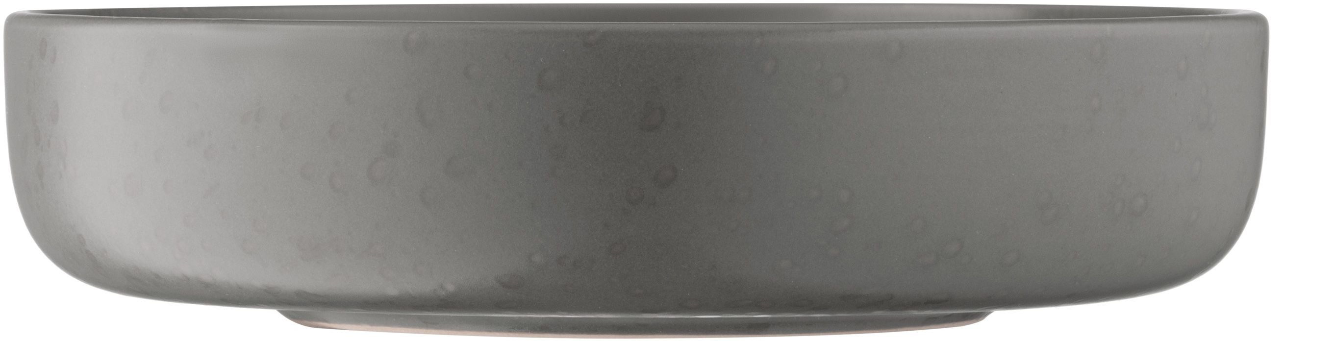 Тарелка суповая Ardesto Trento, 21,5 см, серая, керамика (AR2921TG) фото 3