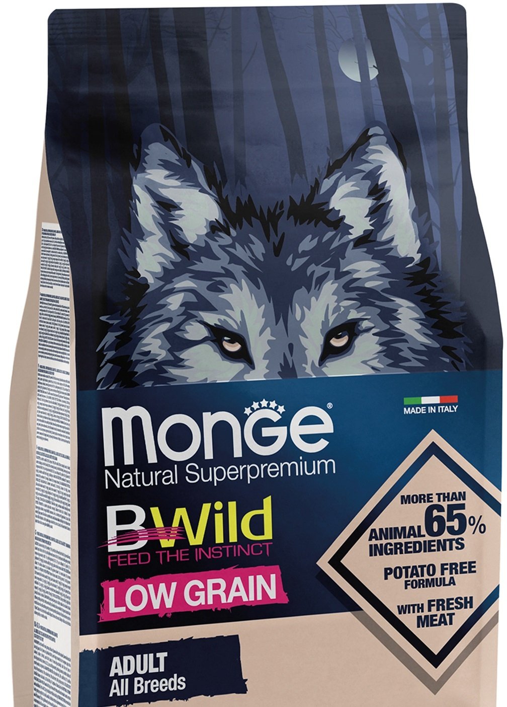 Сухой корм для собак Monge Dog Be Wild Low Grain с мясом гуся, 2,5 кг фото 2