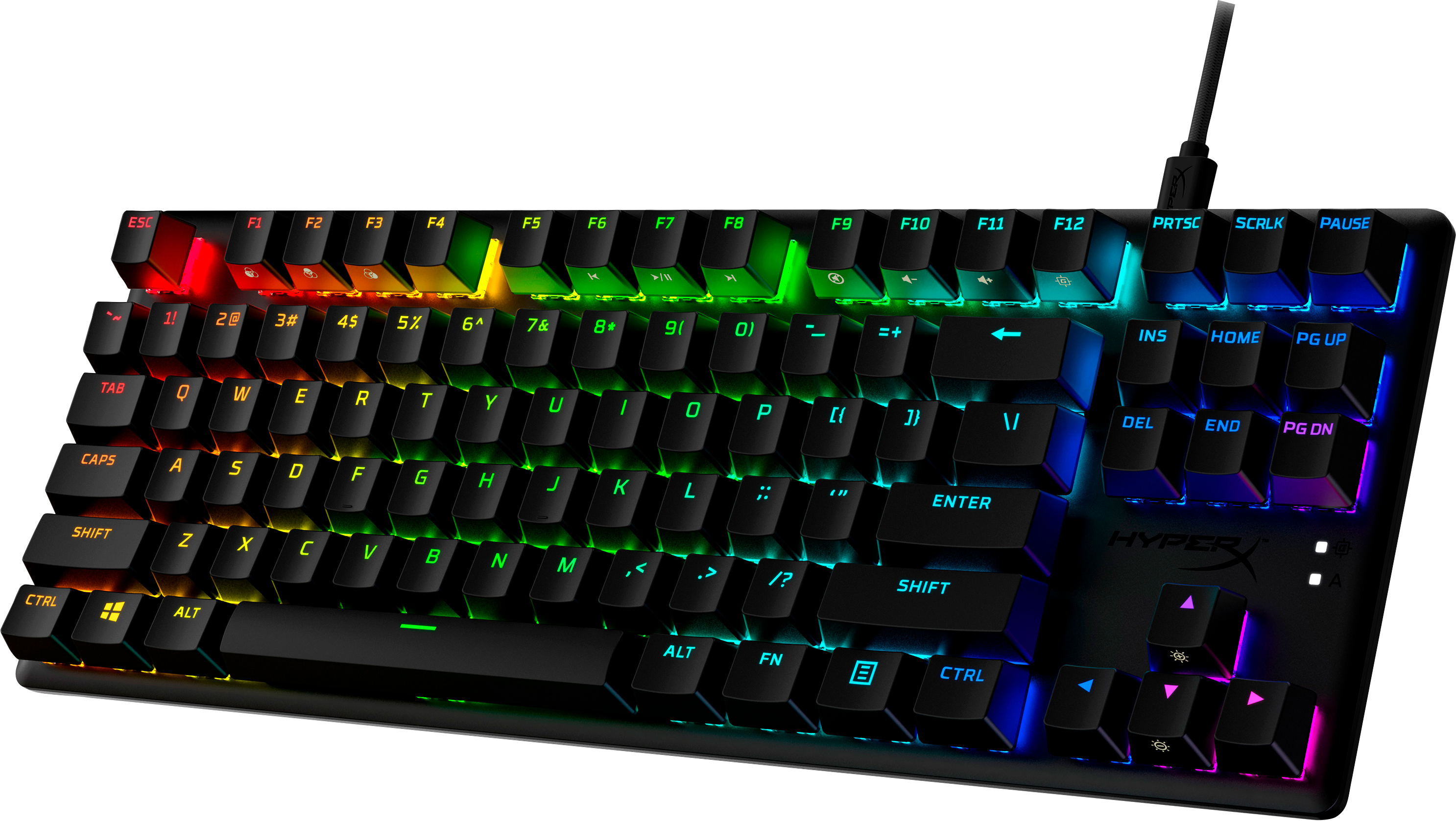 Игровая клавиатура HyperX Alloy Origins Core PBT Red USB RGB EN/UA, Black (639N7AA) фото 4