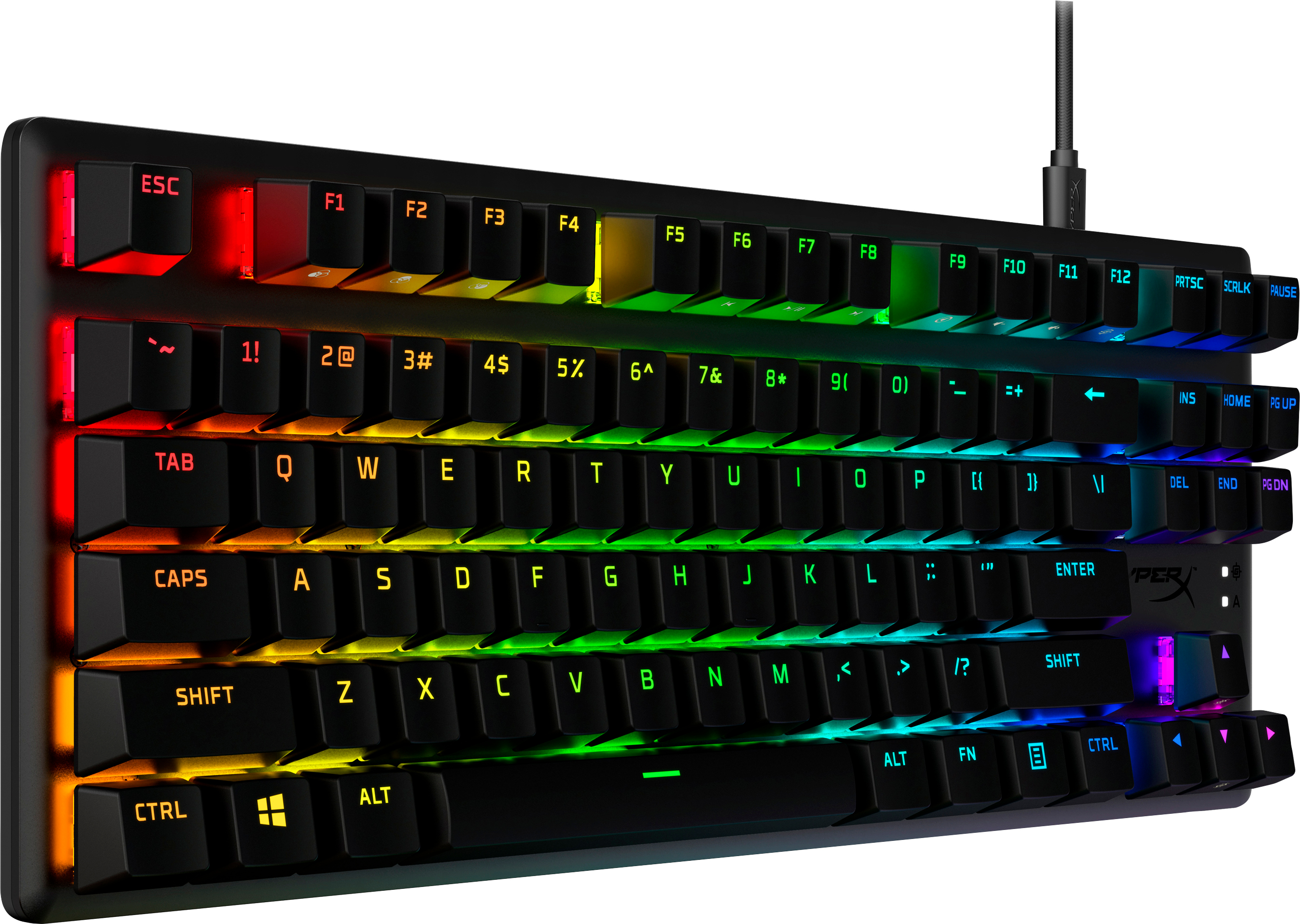 Игровая клавиатура HyperX Alloy Origins Core PBT Red USB RGB EN/UA, Black (639N7AA) фото 2