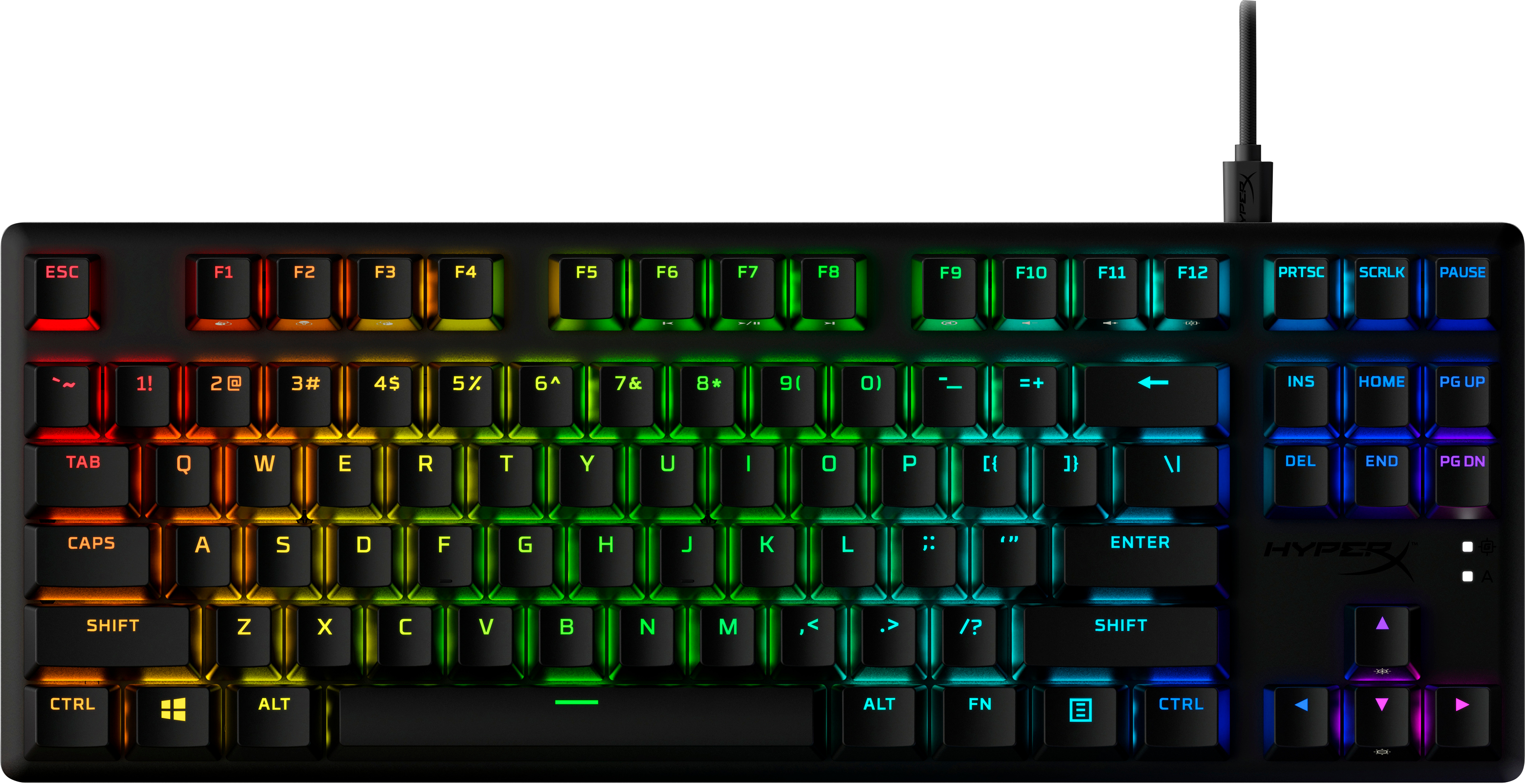 Игровая клавиатура HyperX Alloy Origins Core PBT Red USB RGB EN/UA, Black (639N7AA) фото 3