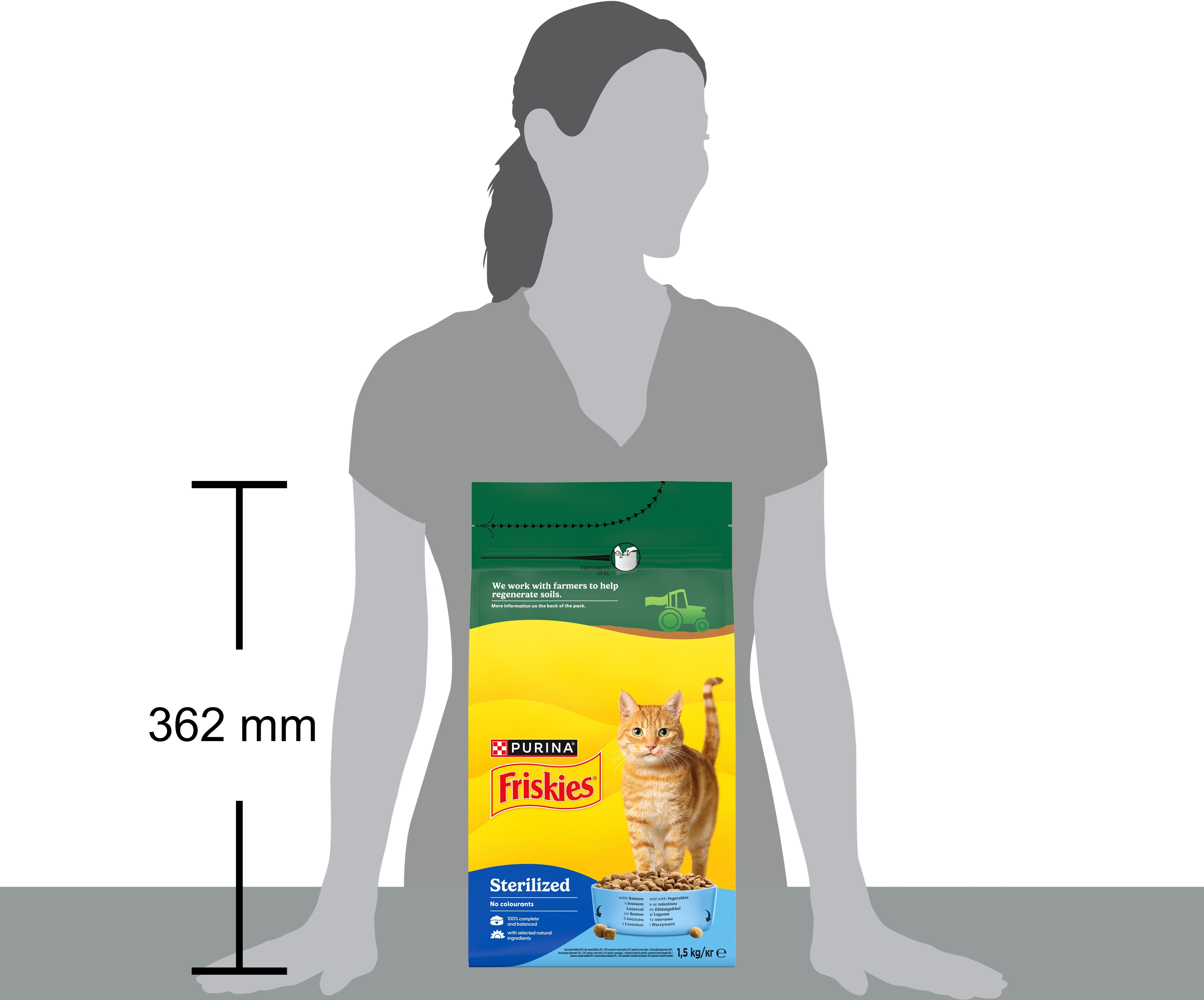 Сухий корм для стерилізованих котів Purina Friskies з лососем і овочами 1.5 кгфото