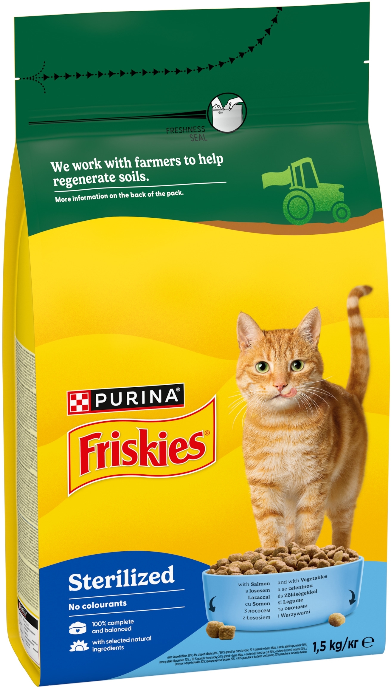 Сухий корм для стерилізованих котів Purina Friskies з лососем і овочами 1.5 кгфото