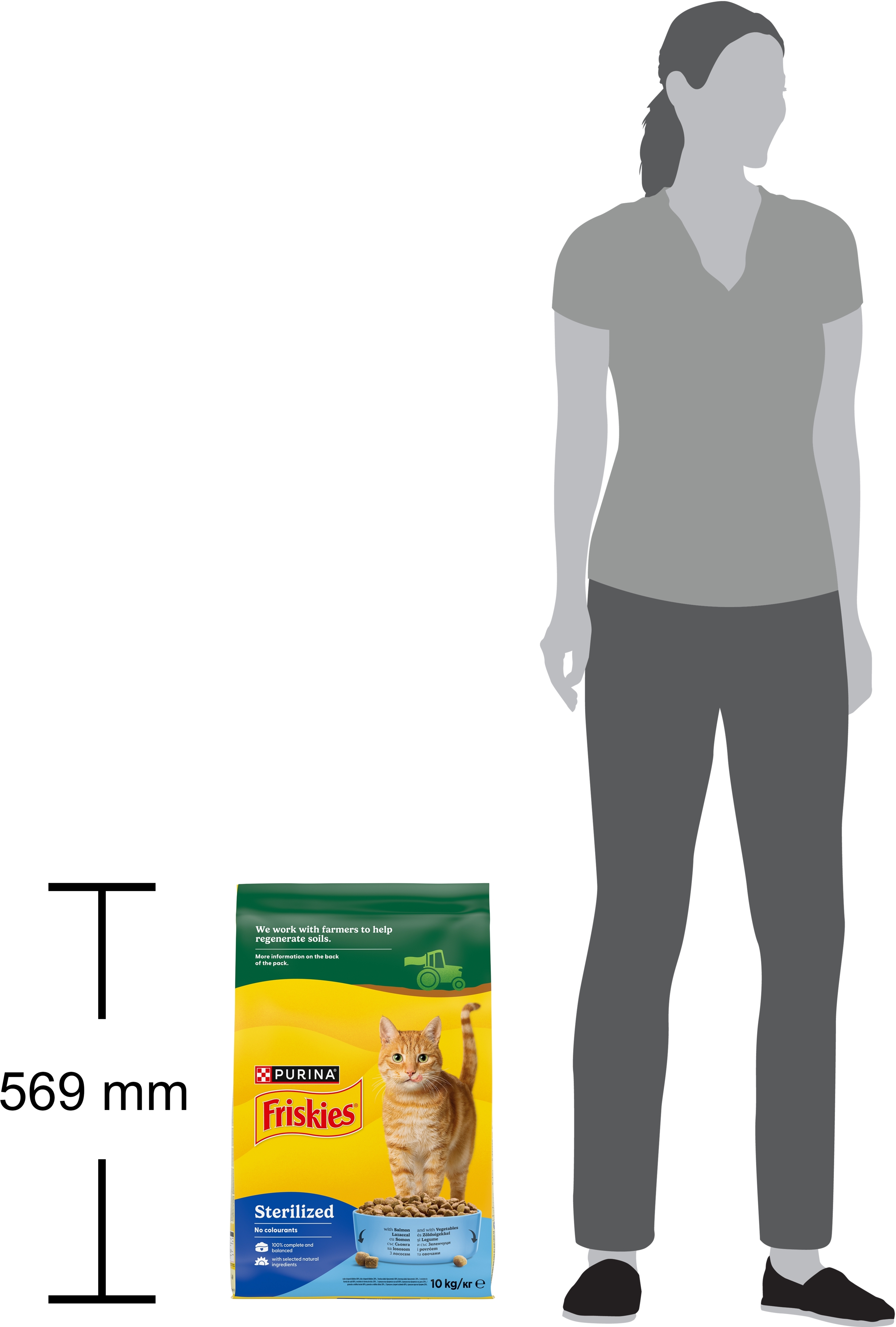 Сухой корм для стерилизованных котов Purina Friskies с лососем и овощами 10 кг фото 8