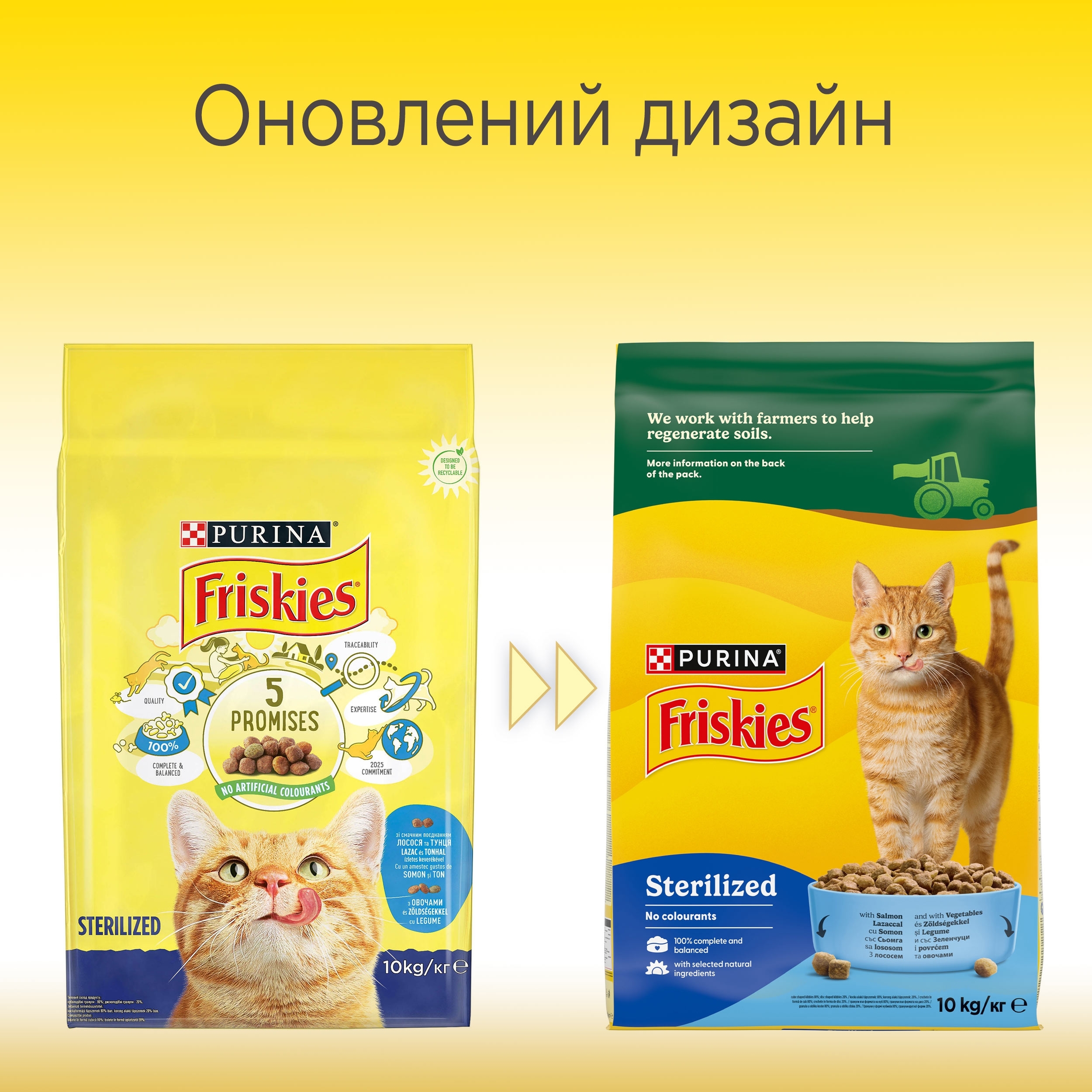 Сухой корм для стерилизованных котов Purina Friskies с лососем и овощами 10 кг фото 3