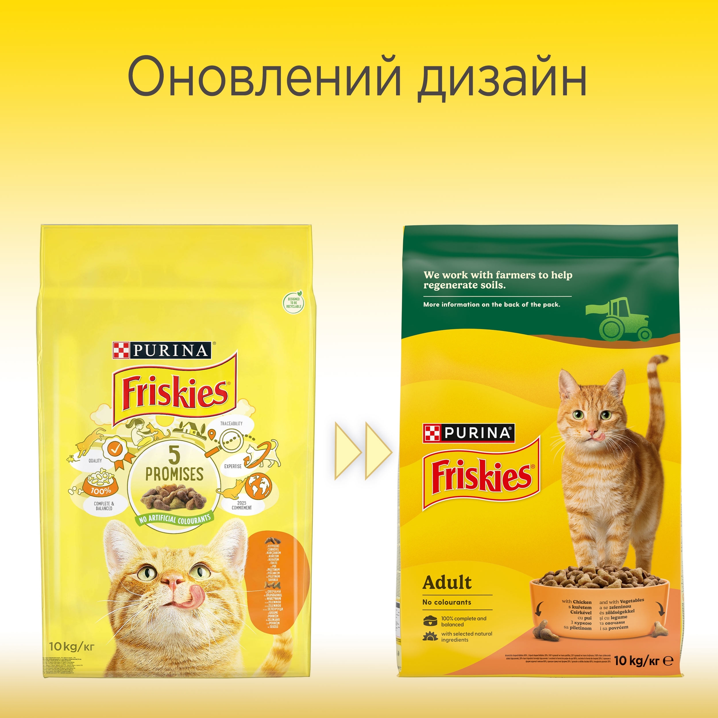 Сухий корм для дорослих котів Purina Friskies з куркою і овочами 10 кгфото