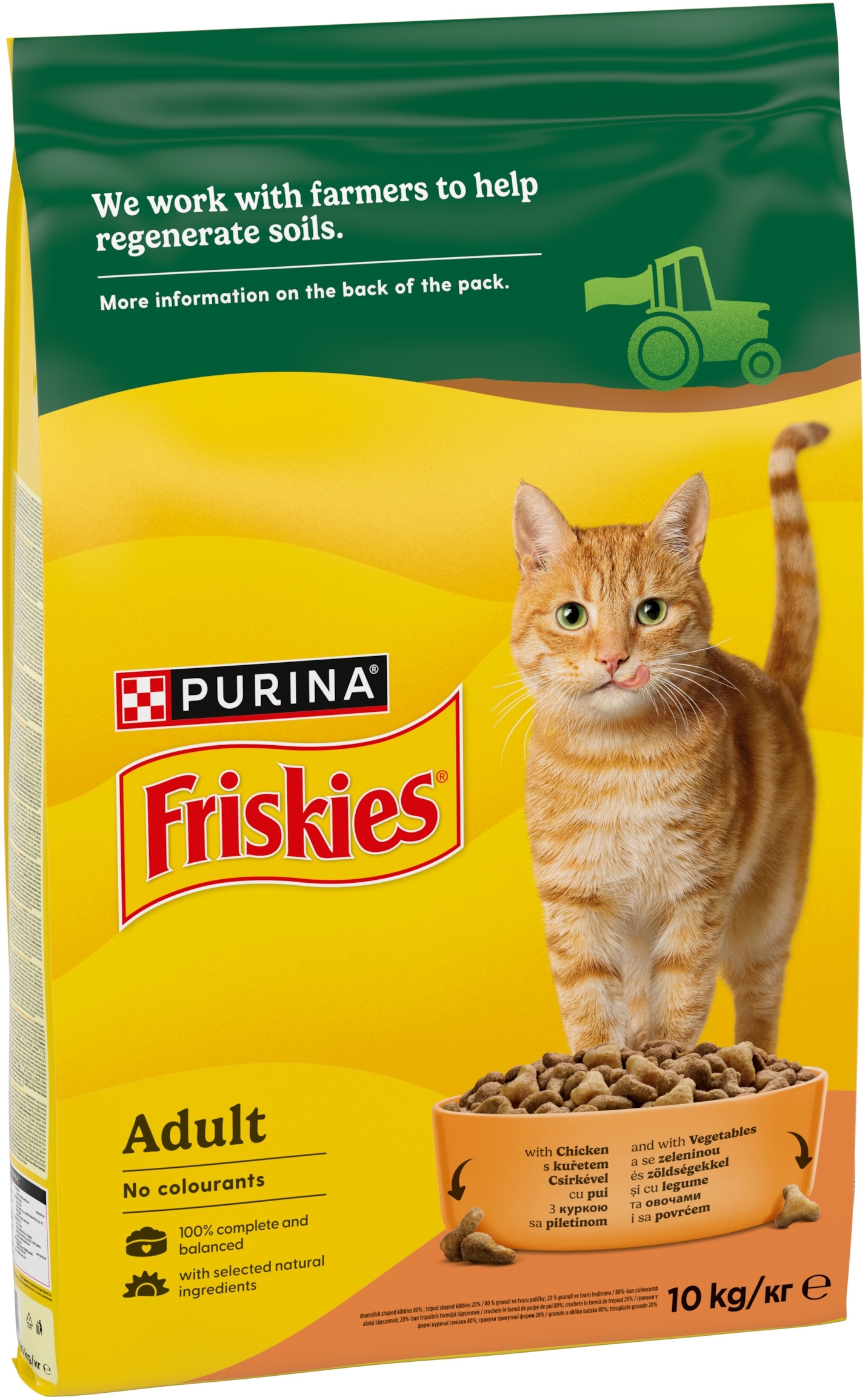 Сухий корм для дорослих котів Purina Friskies з куркою і овочами 10 кгфото