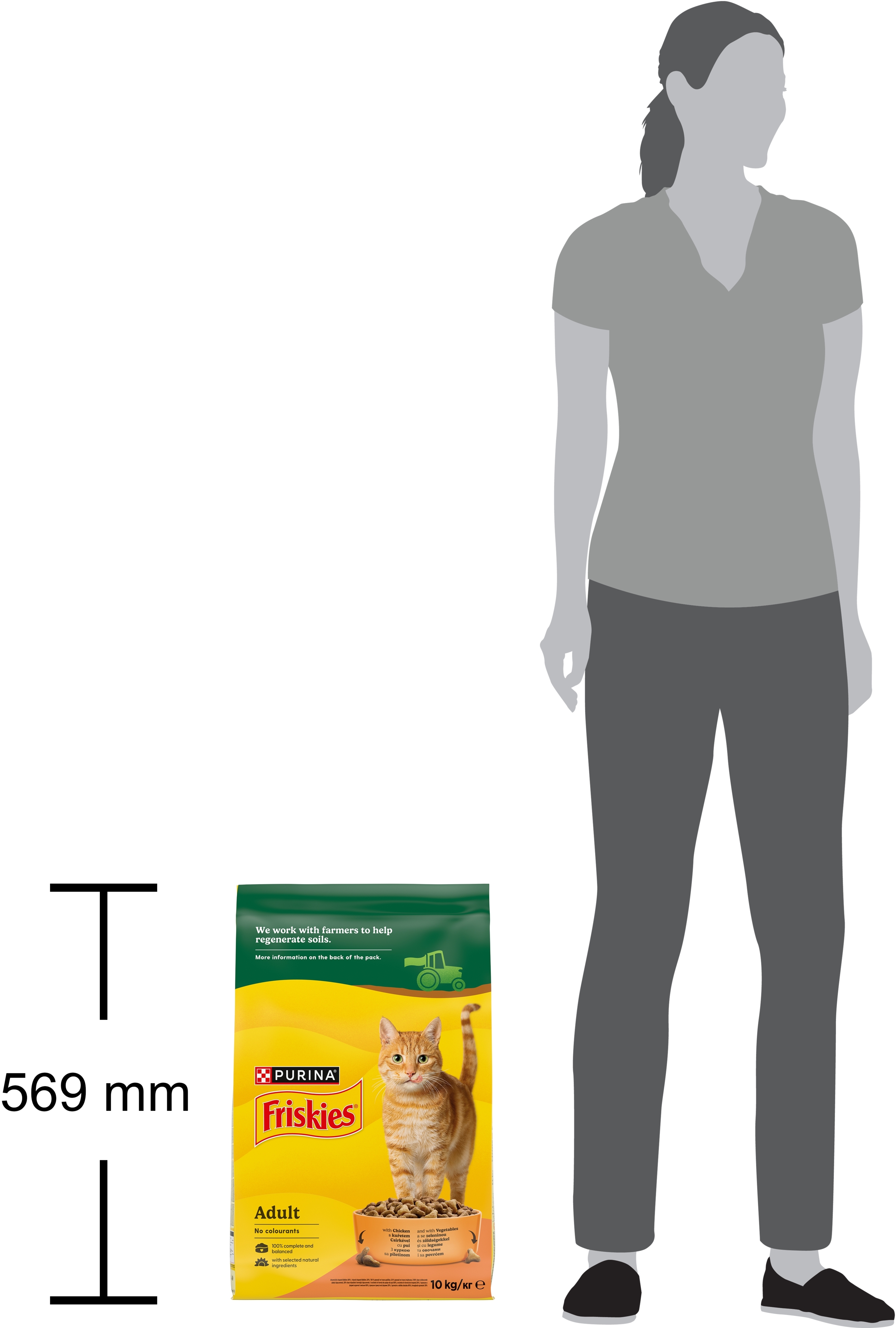 Сухий корм для дорослих котів Purina Friskies з куркою і овочами 10 кгфото