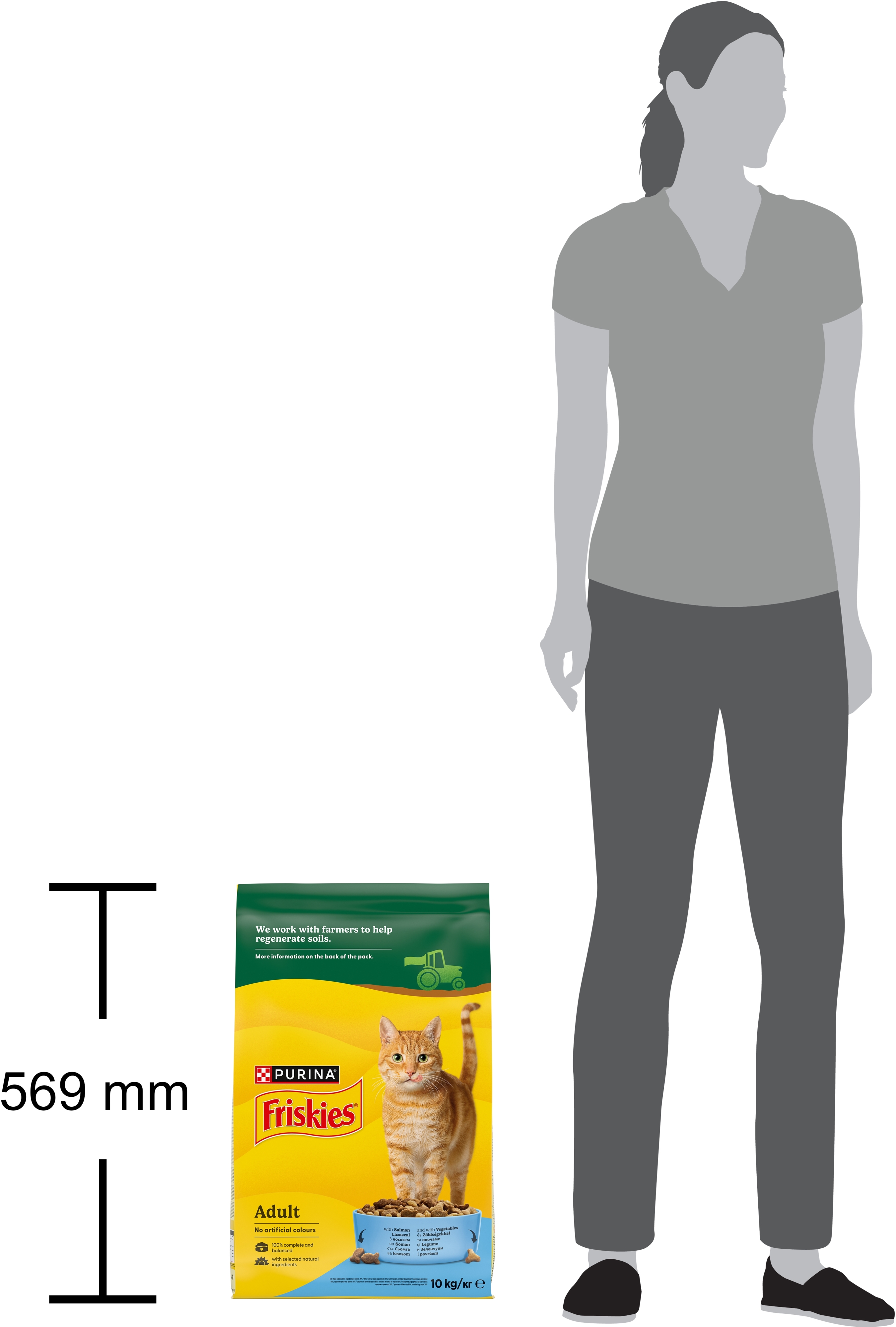 Сухий корм для дорослих котів Purina Friskies з лососем і овочами 10 кгфото8