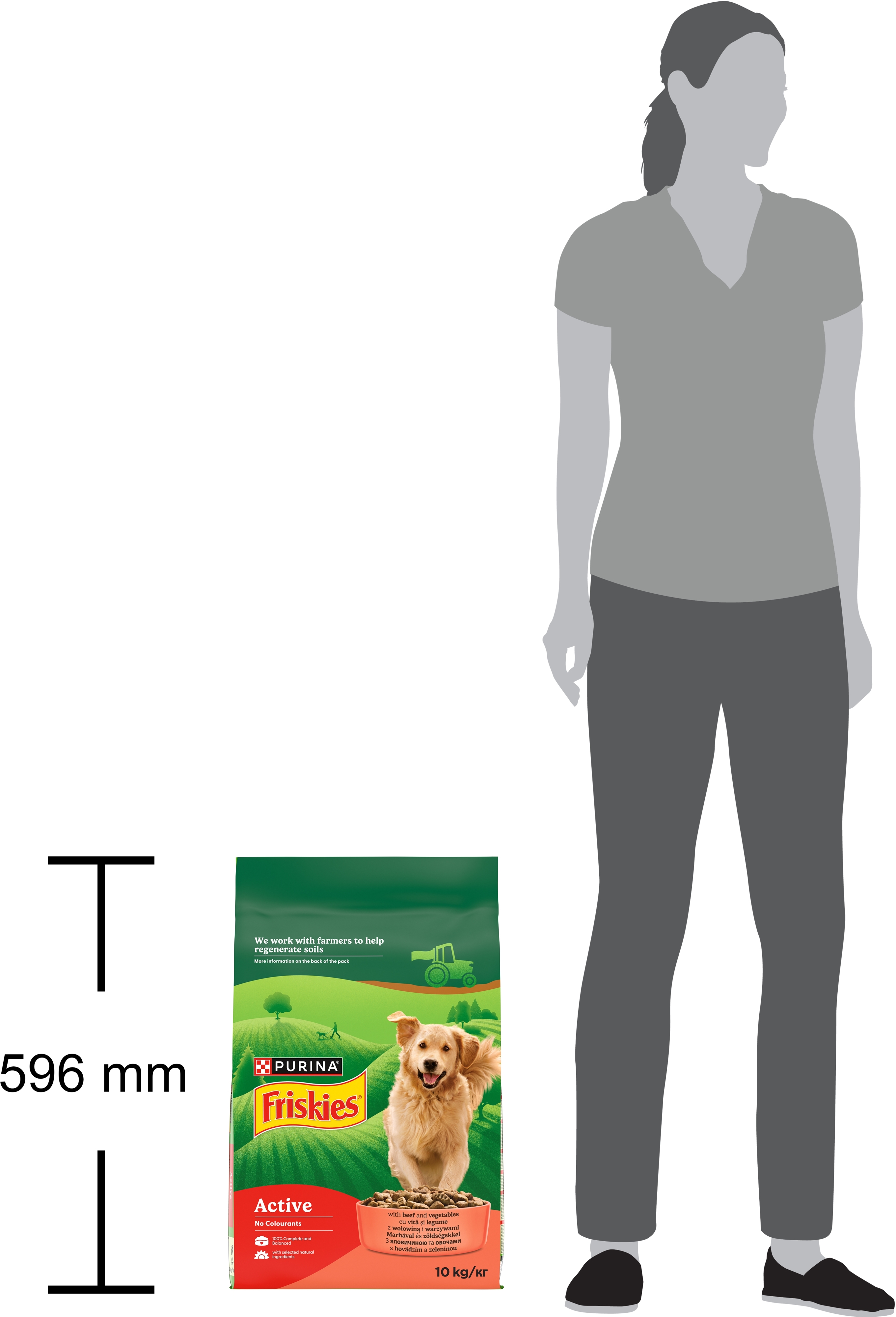 Сухий корм для дорослих собак Friskies Active з підвищеною активністю, з яловичиною 10 кгфото