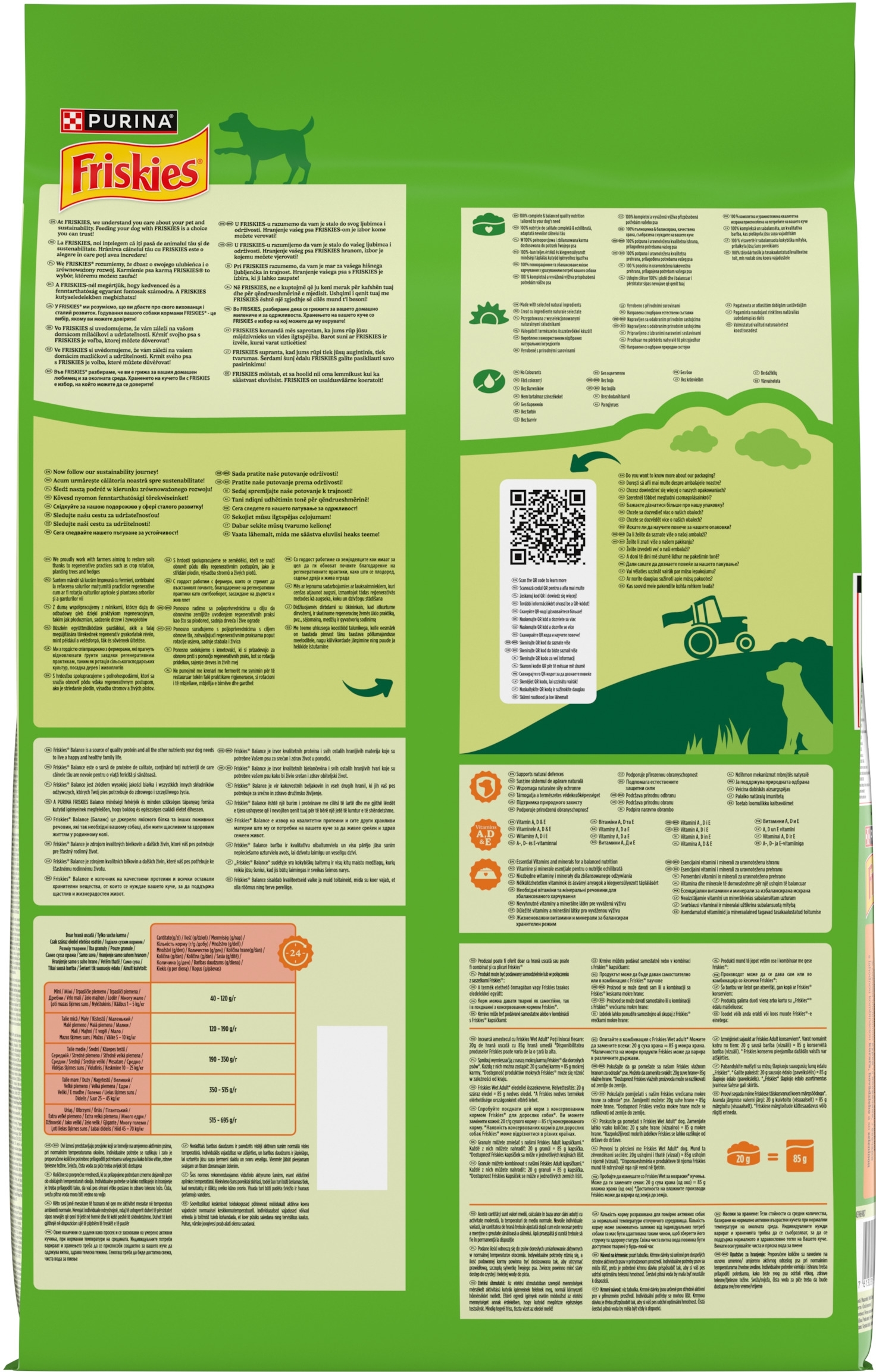 Сухой корм для взрослых собак Friskies Balance с курицей, говядиной и овощами 10 кг фото 