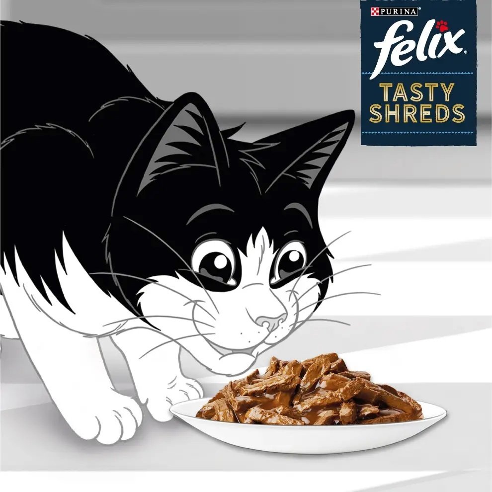 Вологий корм для кішок Felix Мікс смаків Апетитні шматочки з яловичиною та куркою 4x80гфото5