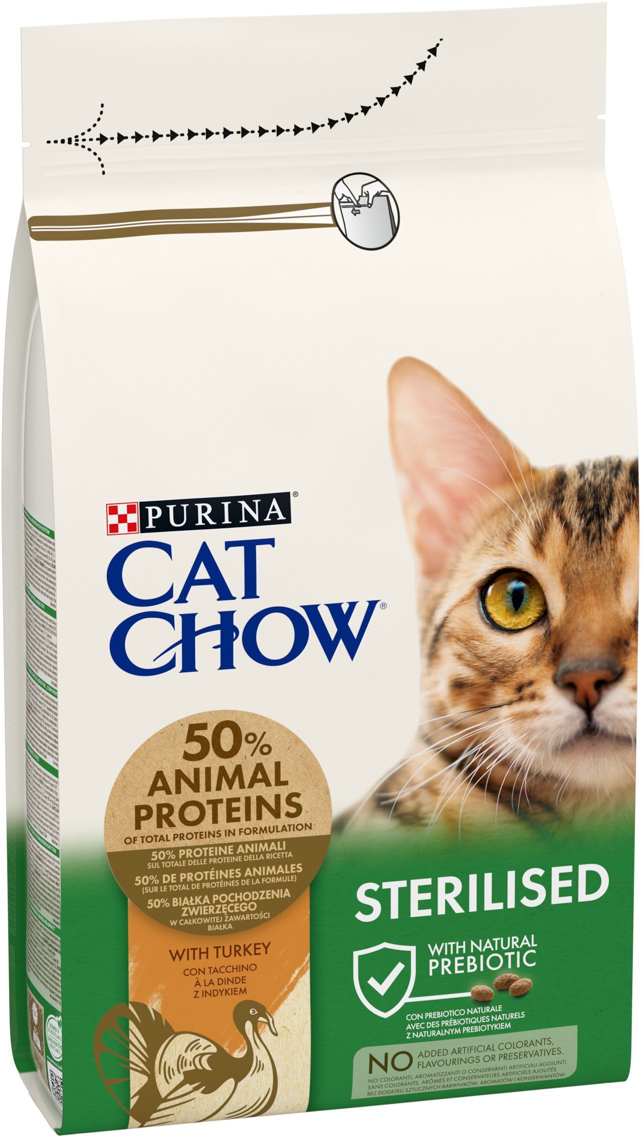 Сухой корм для котов Cat Chow Sterilised с индейкой 1,5кг фото 