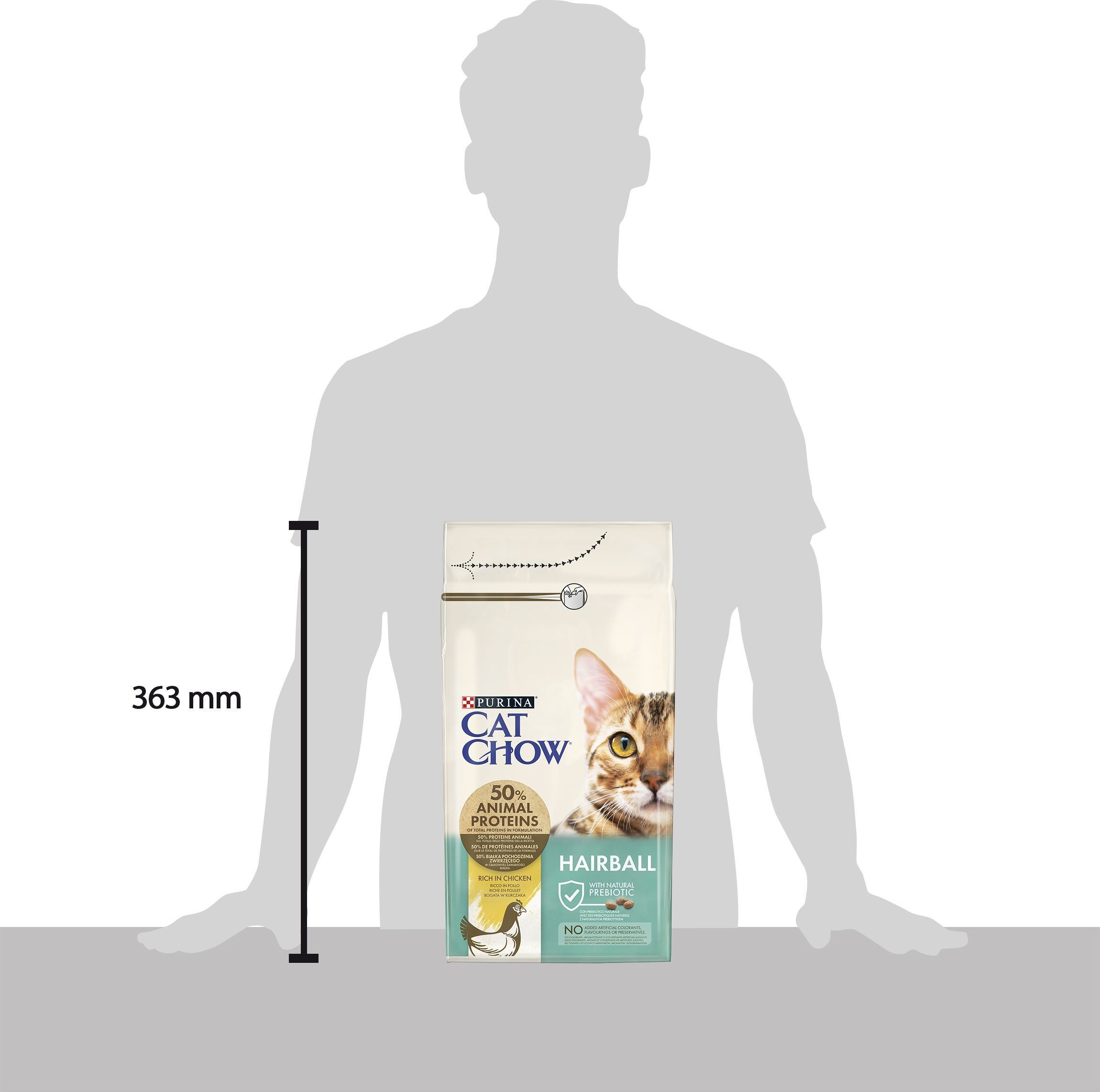 Сухой корм для котов Cat Chow Hairball с курицей 1,5кг фото 5