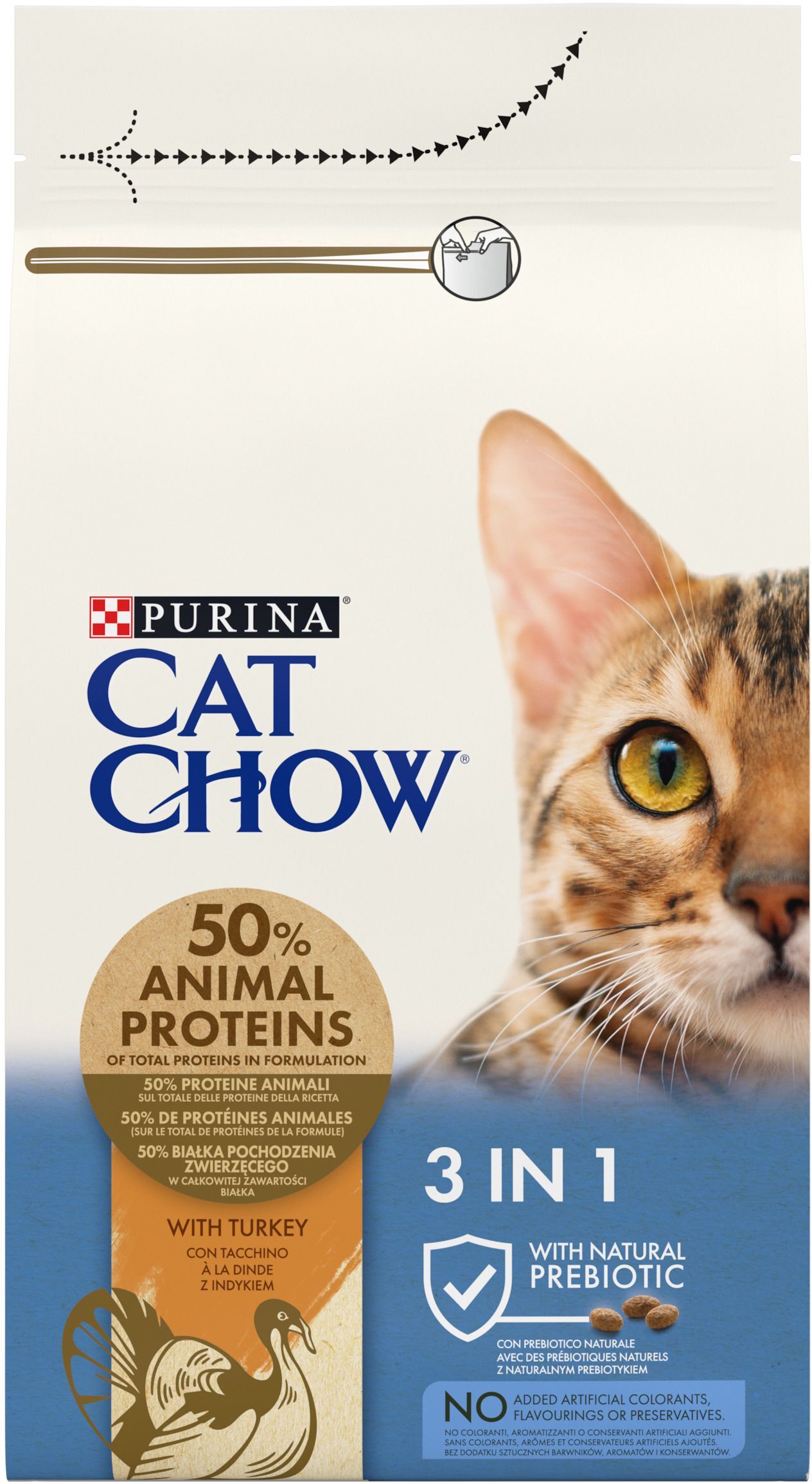 Сухий корм для котів Cat Chow Feline з індичкою 1,5кгфото