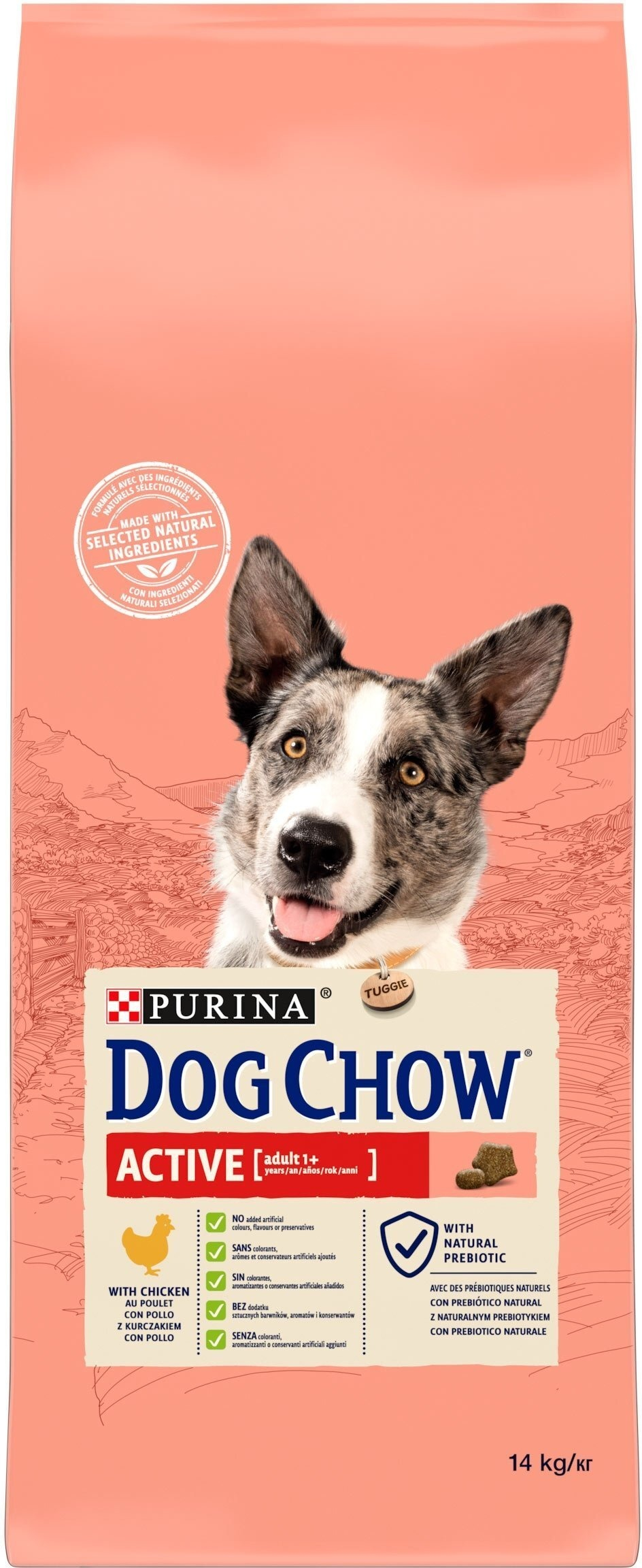 Сухий корм для активних собак Dog Chow Active Adult з куркою 14 кгфото