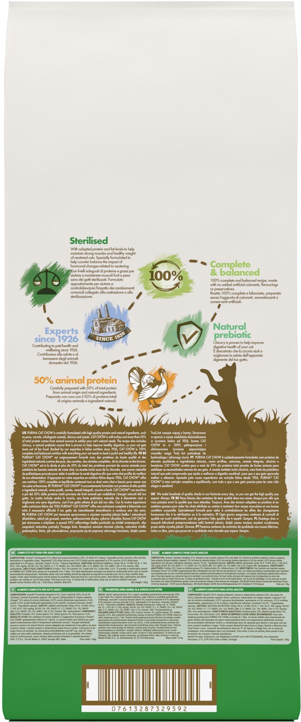 Сухой корм для котов Cat Chow Sterilised с индейкой 15кг фото 4
