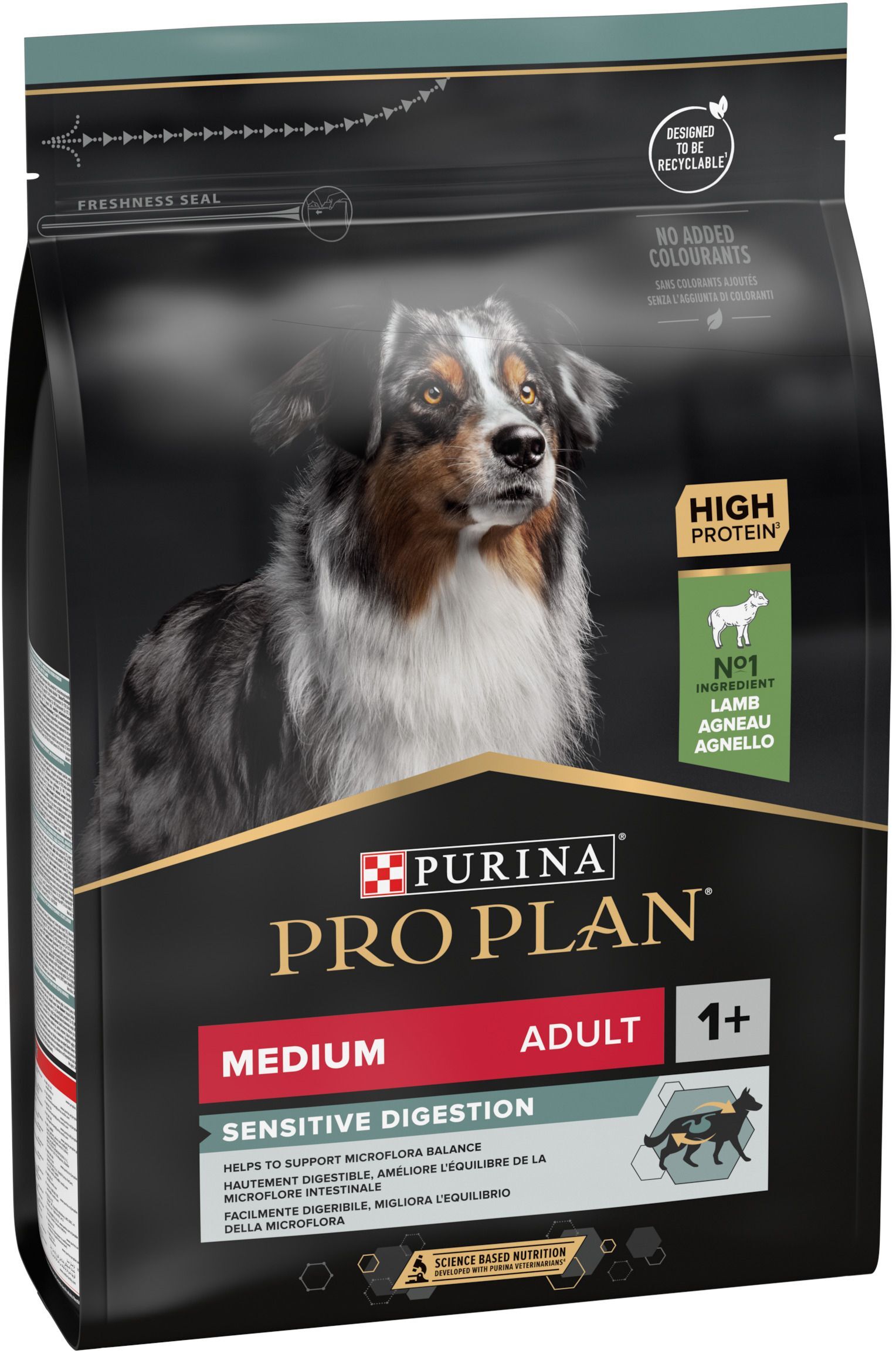 Сухий корм для собак середніх порід з чутливим травленням Purina Pro Plan Medium Sensitive ягня 3 кгфото