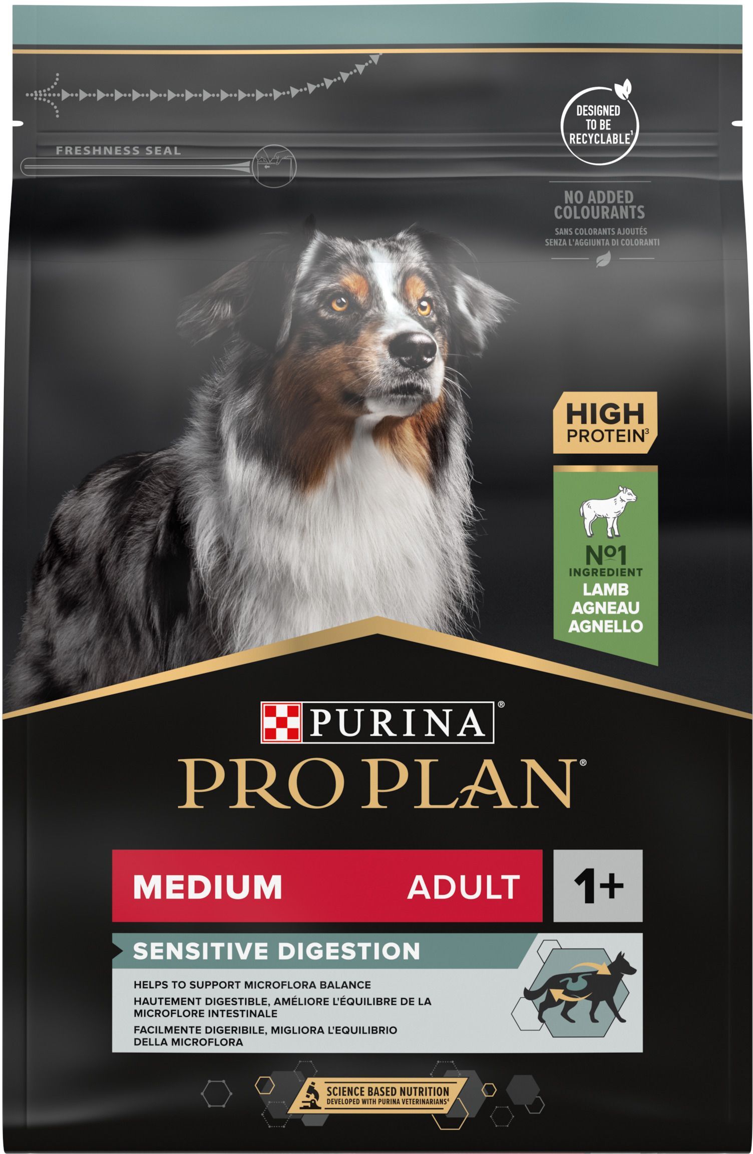 Сухий корм для собак середніх порід з чутливим травленням Purina Pro Plan Medium Sensitive ягня 3 кгфото