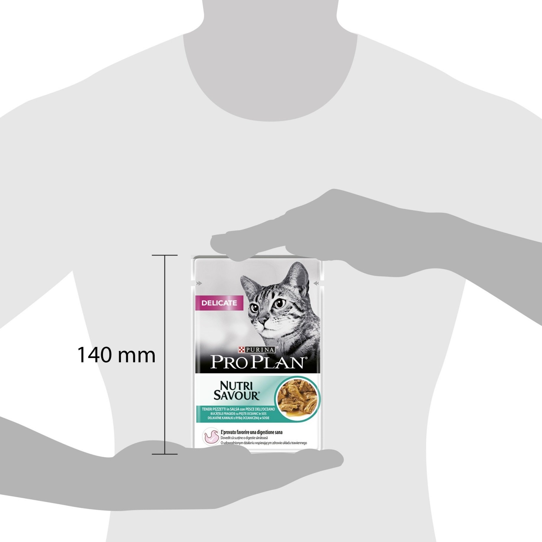 Влажный корм для для кошек с чувствительным пищеварением Purina Pro Plan Cat Nutrisavour Delicate с рыбой, 85 г фото 2