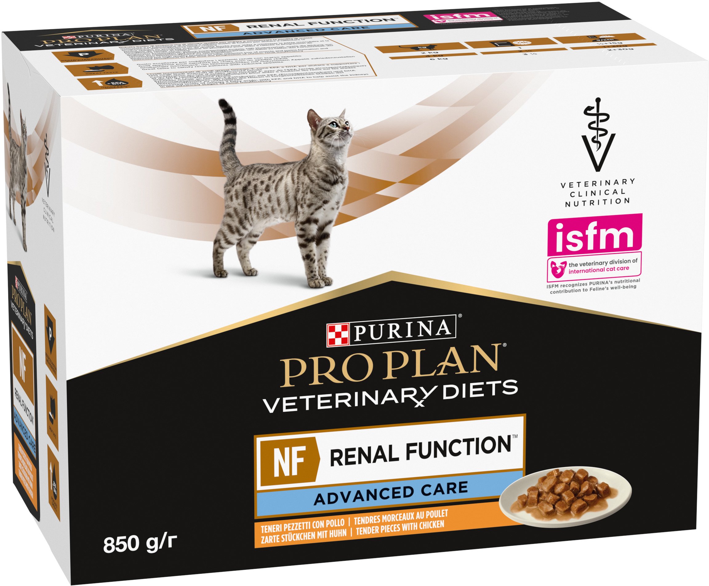 Вологий корм для котів із хворобами нирок Purina Pro Plan Veterinary Diets NF Renal Function з куркою&nbsp;10x85 гфото3