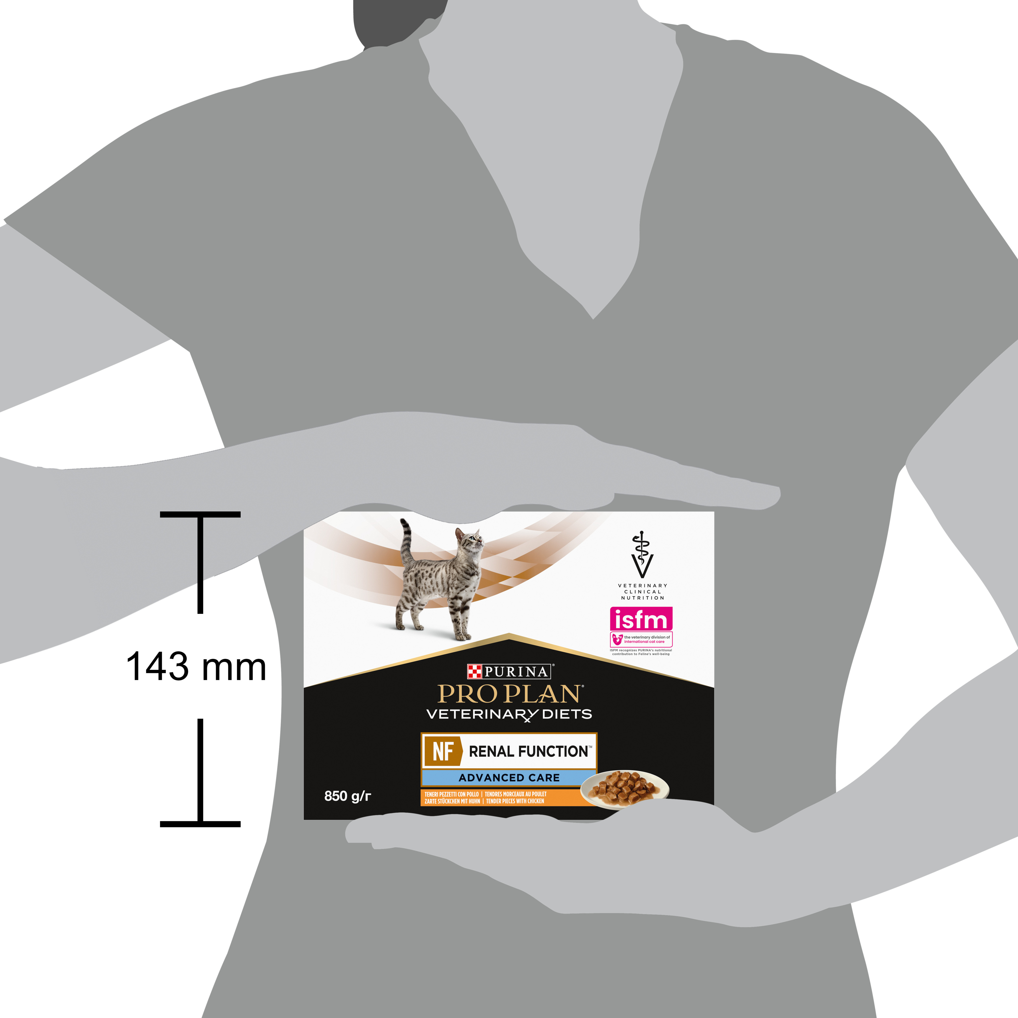 Упаковка влажного корма для котов Pro Plan Veterinary Diets при болезнях почек Advanced Care с курицей 10*85 г фото 4